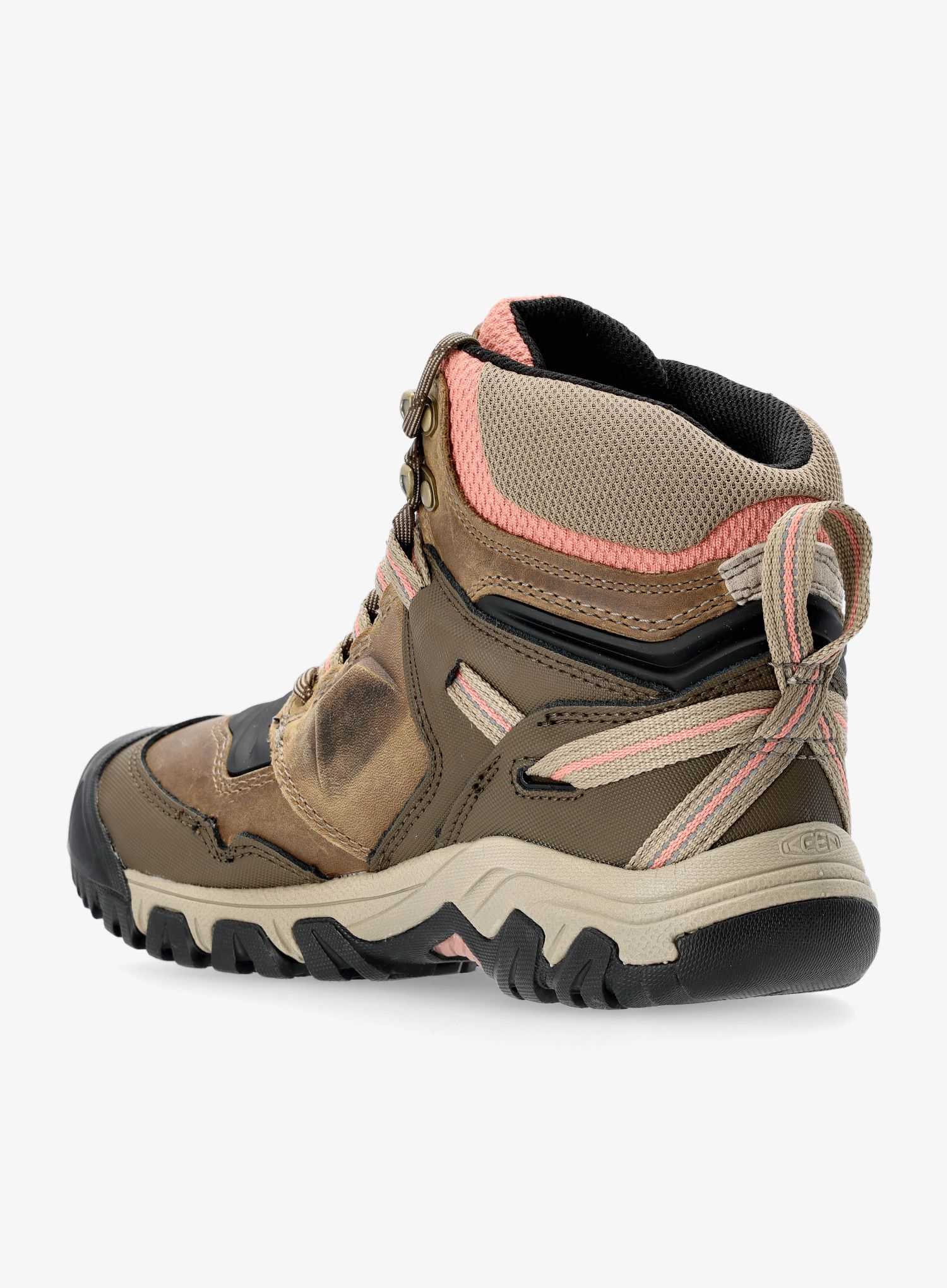 Ženski pohodniški čevlji Keen Ridge Flex Mid WP - timberwolf/brick dust