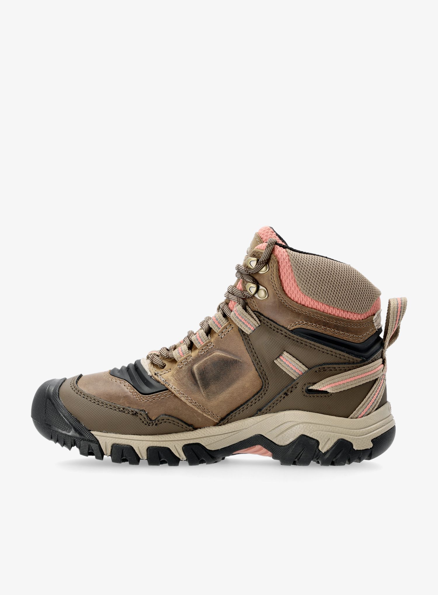 Ženski pohodniški čevlji Keen Ridge Flex Mid WP - timberwolf/brick dust