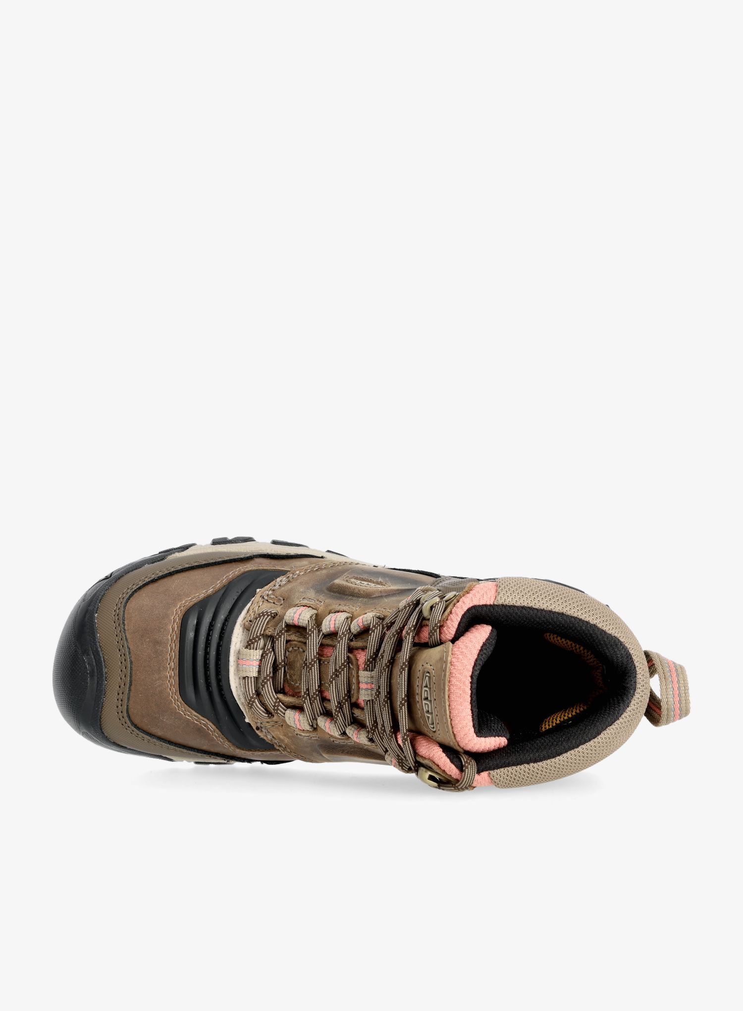 Ženski pohodniški čevlji Keen Ridge Flex Mid WP - timberwolf/brick dust