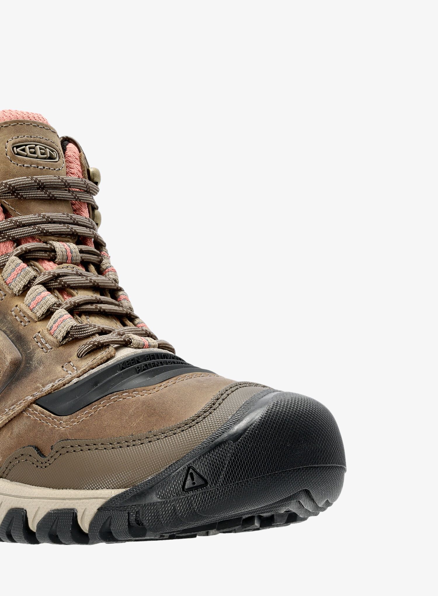 Ženski pohodniški čevlji Keen Ridge Flex Mid WP - timberwolf/brick dust