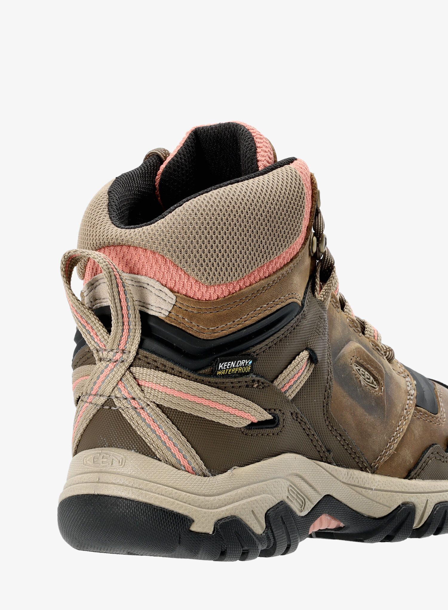 Ženski pohodniški čevlji Keen Ridge Flex Mid WP - timberwolf/brick dust