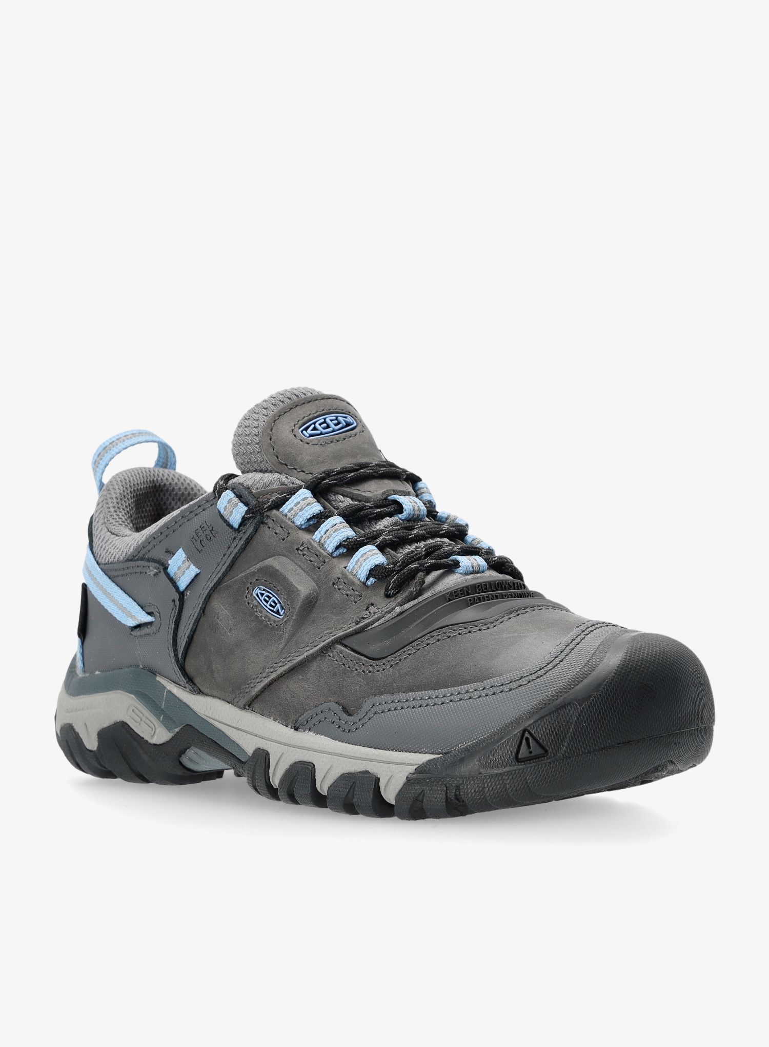 Ženski pohodniški čevlji Keen Ridge Flex WP - steel grey/hydrangea