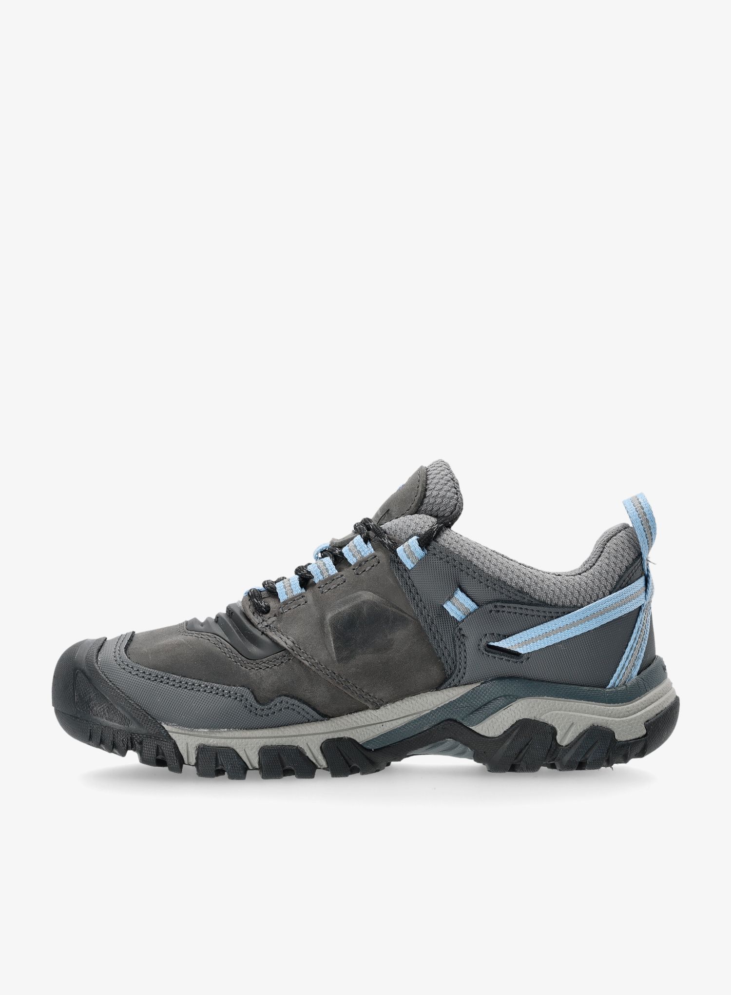 Ženski pohodniški čevlji Keen Ridge Flex WP - steel grey/hydrangea