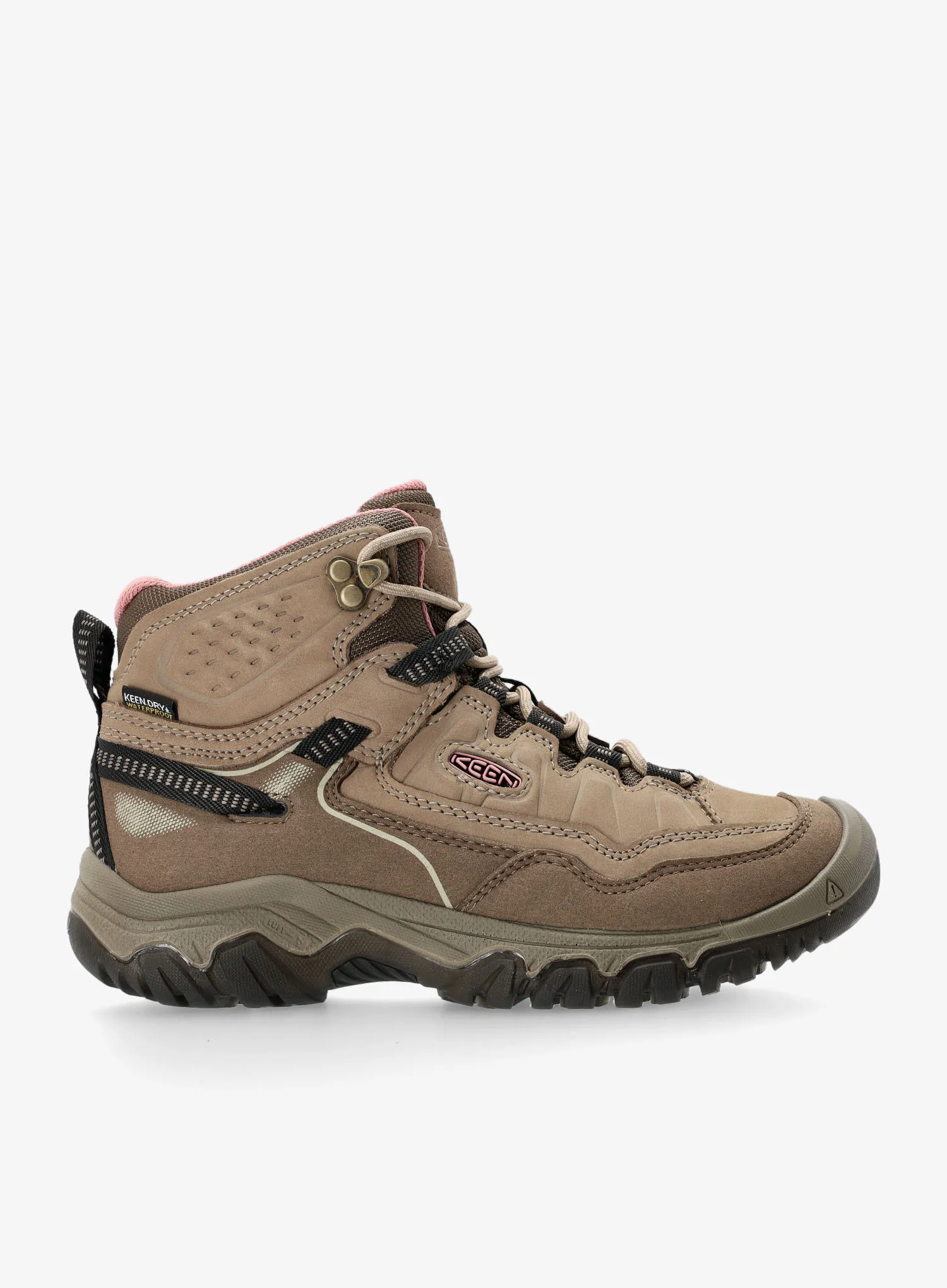 Ženski pohodniški čevlji Keen Targhee IV Mid WP - brindle/nostalgia rose