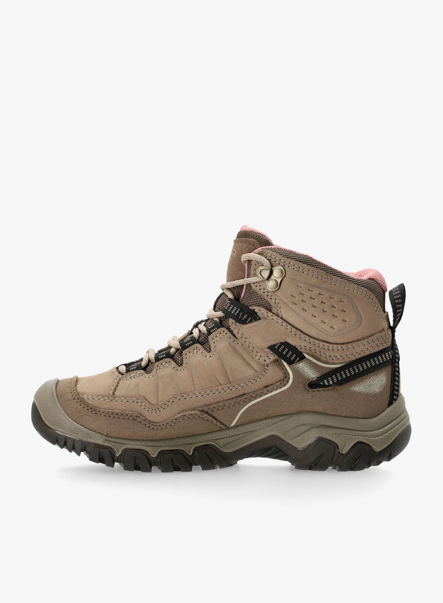 Ženski pohodniški čevlji Keen Targhee IV Mid WP - brindle/nostalgia rose