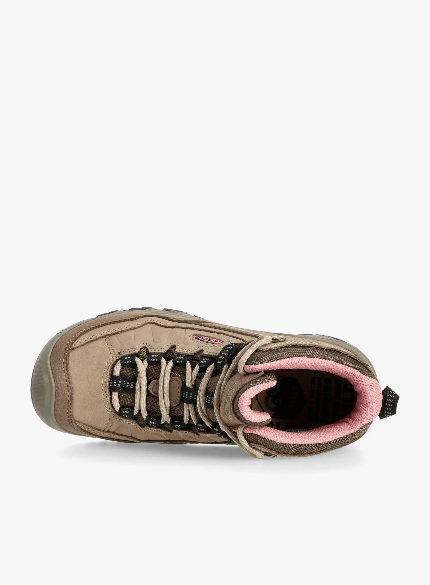 Ženski pohodniški čevlji Keen Targhee IV Mid WP - brindle/nostalgia rose