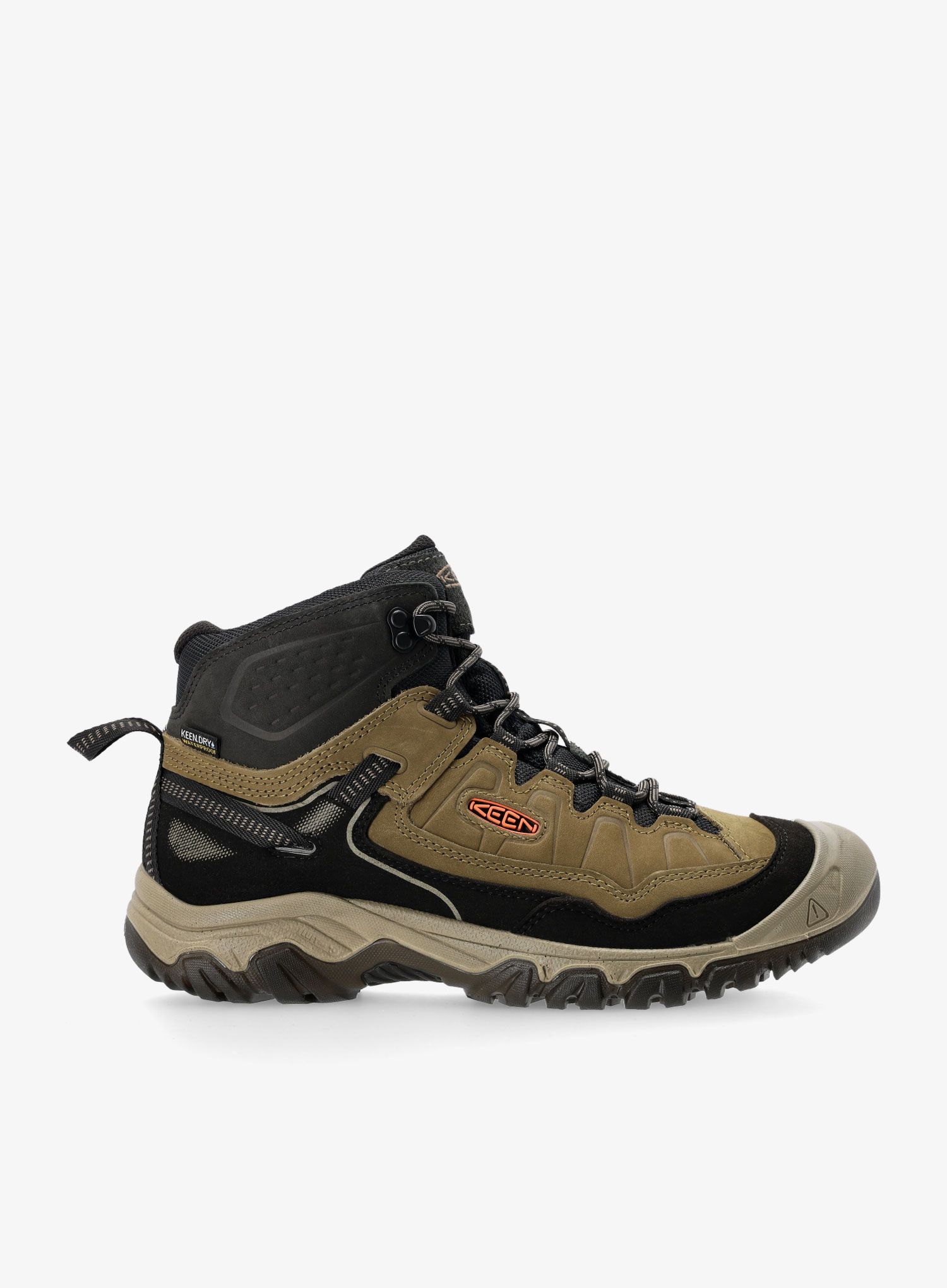 Pohodniški čevlji Keen Targhee IV Mid Wp - dark olive/gold flame