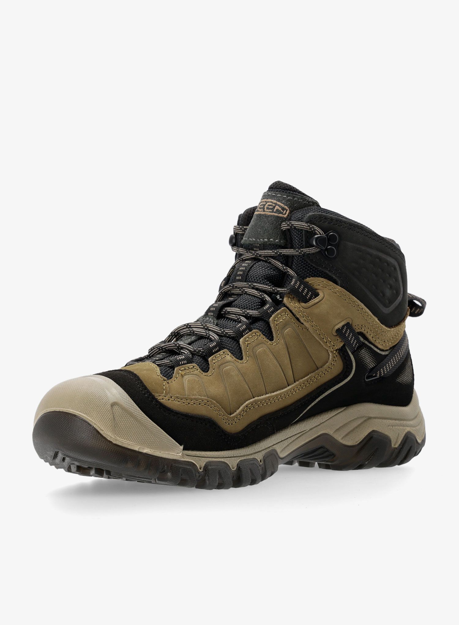 Pohodniški čevlji Keen Targhee IV Mid Wp - dark olive/gold flame