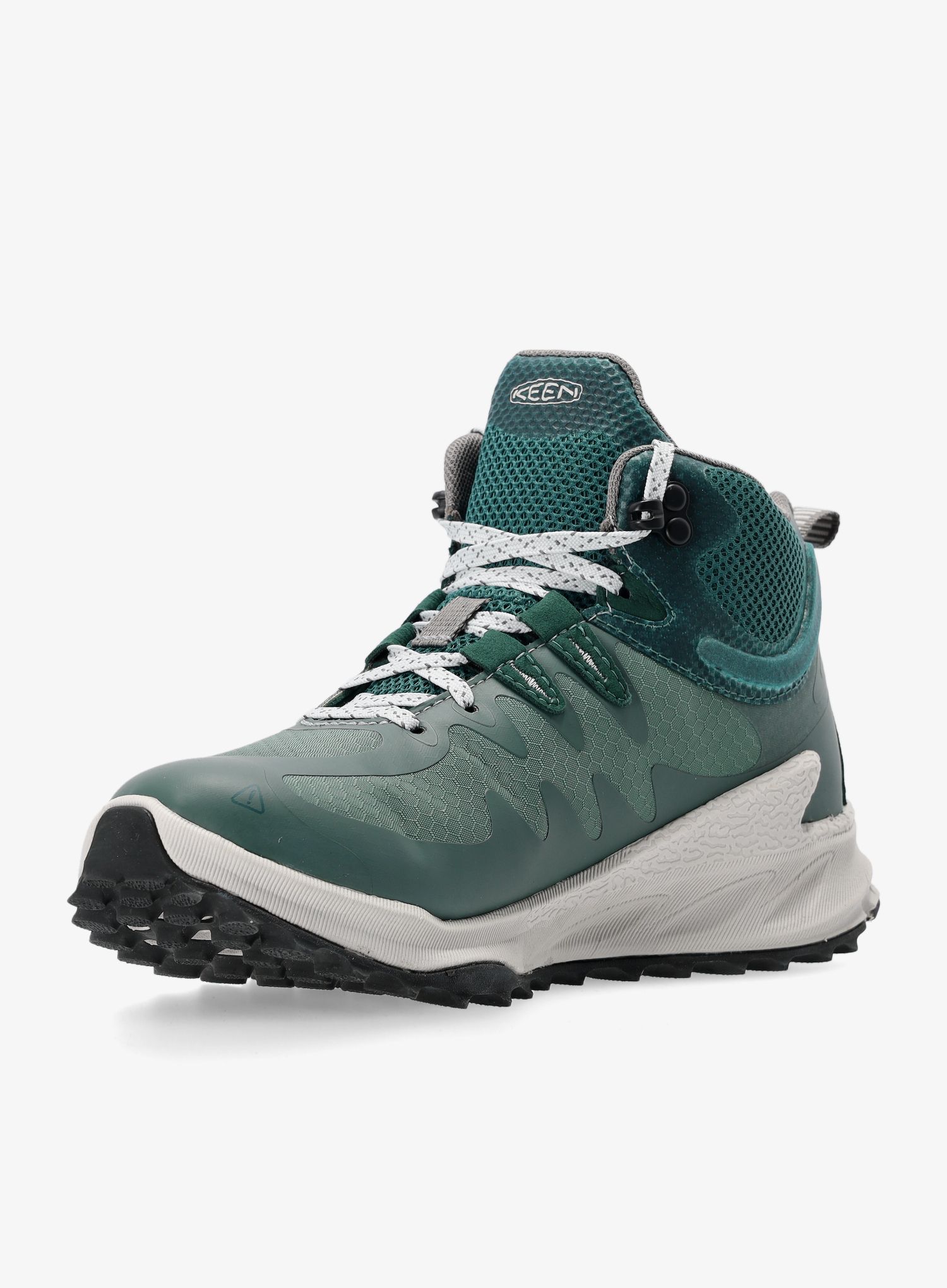 Ženski pohodniški čevlji Keen Zionic Mid Wp - dark forest/sea moss