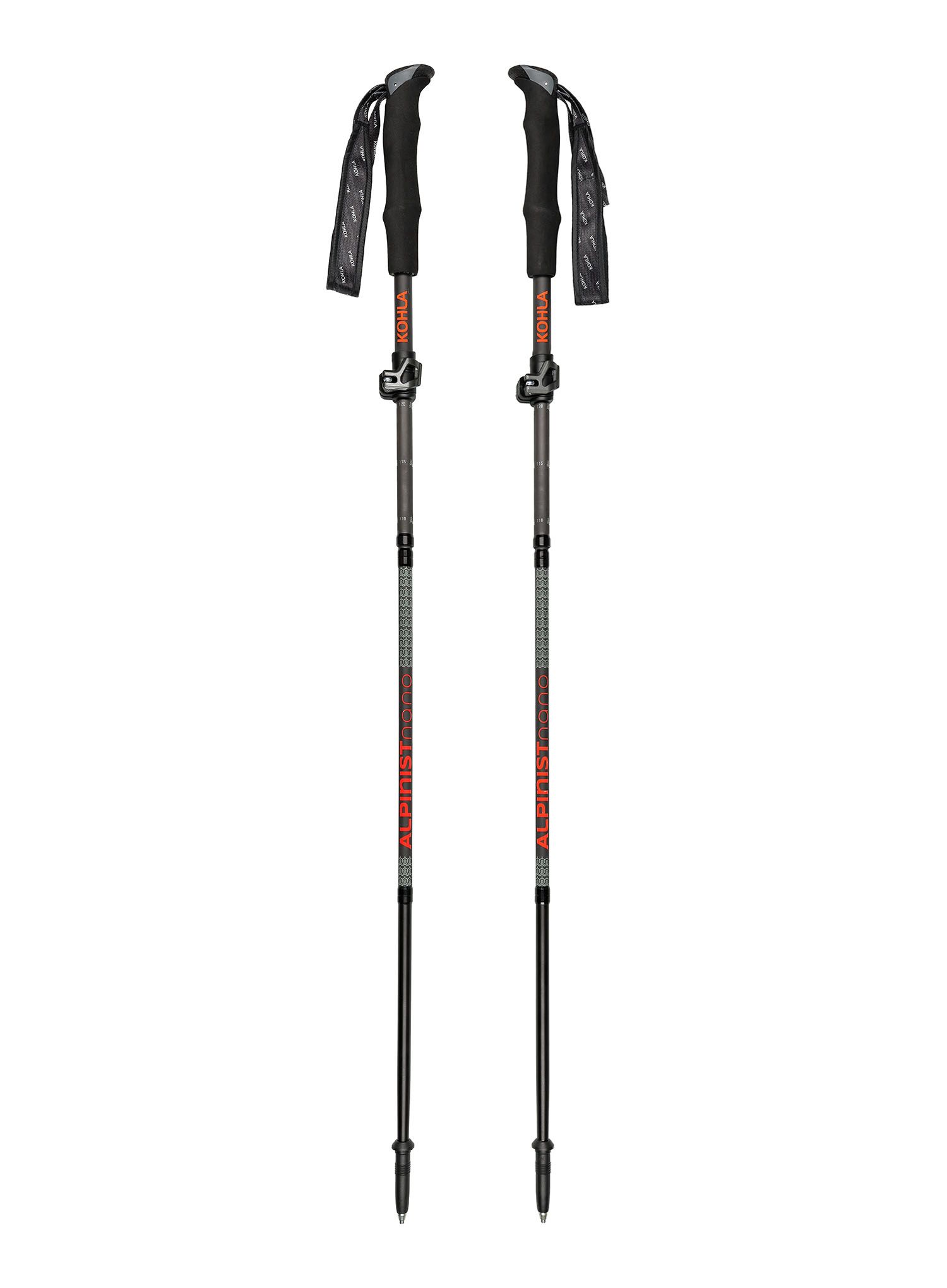 Karbonske palice Kohla Alpinist Nano - black/red orange/iceberg green