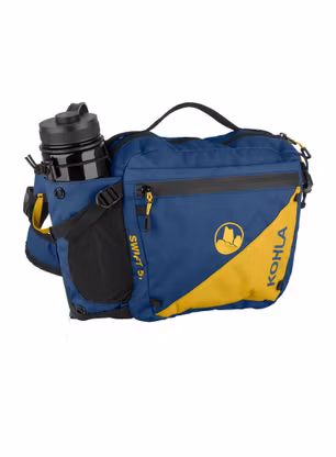 Torbica za okoli pasu Kohla Swift 5L - navy peony/lemon curry