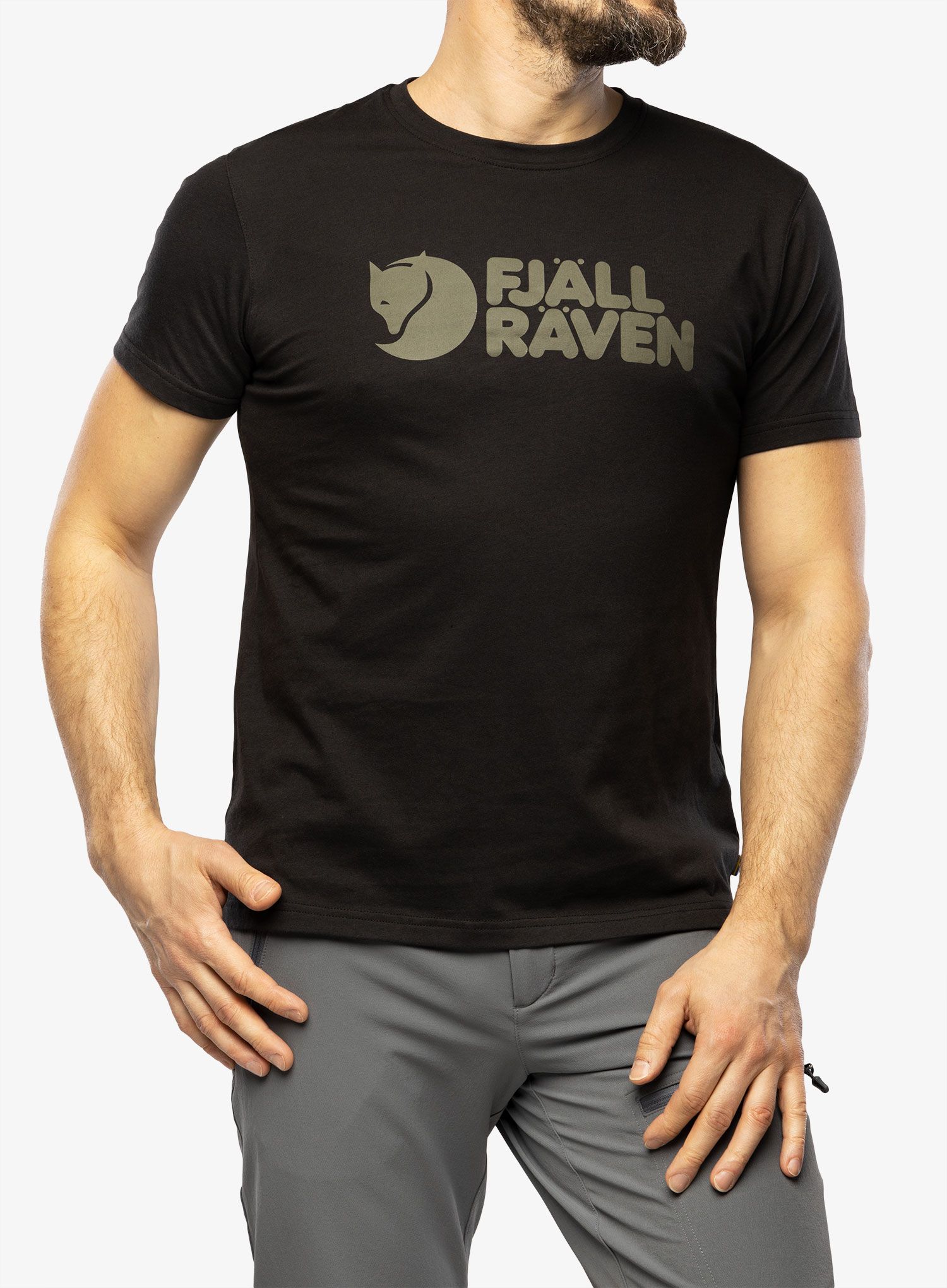 Majica Fjallraven Logo T-shirt - black