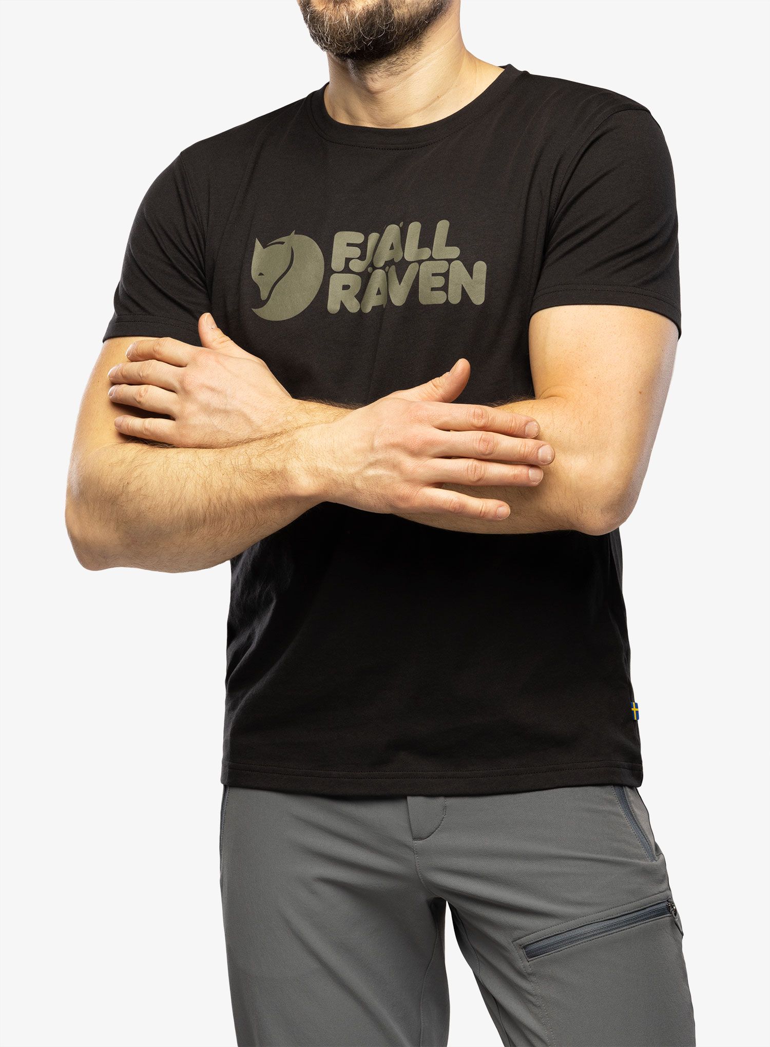Majica Fjallraven Logo T-shirt - black