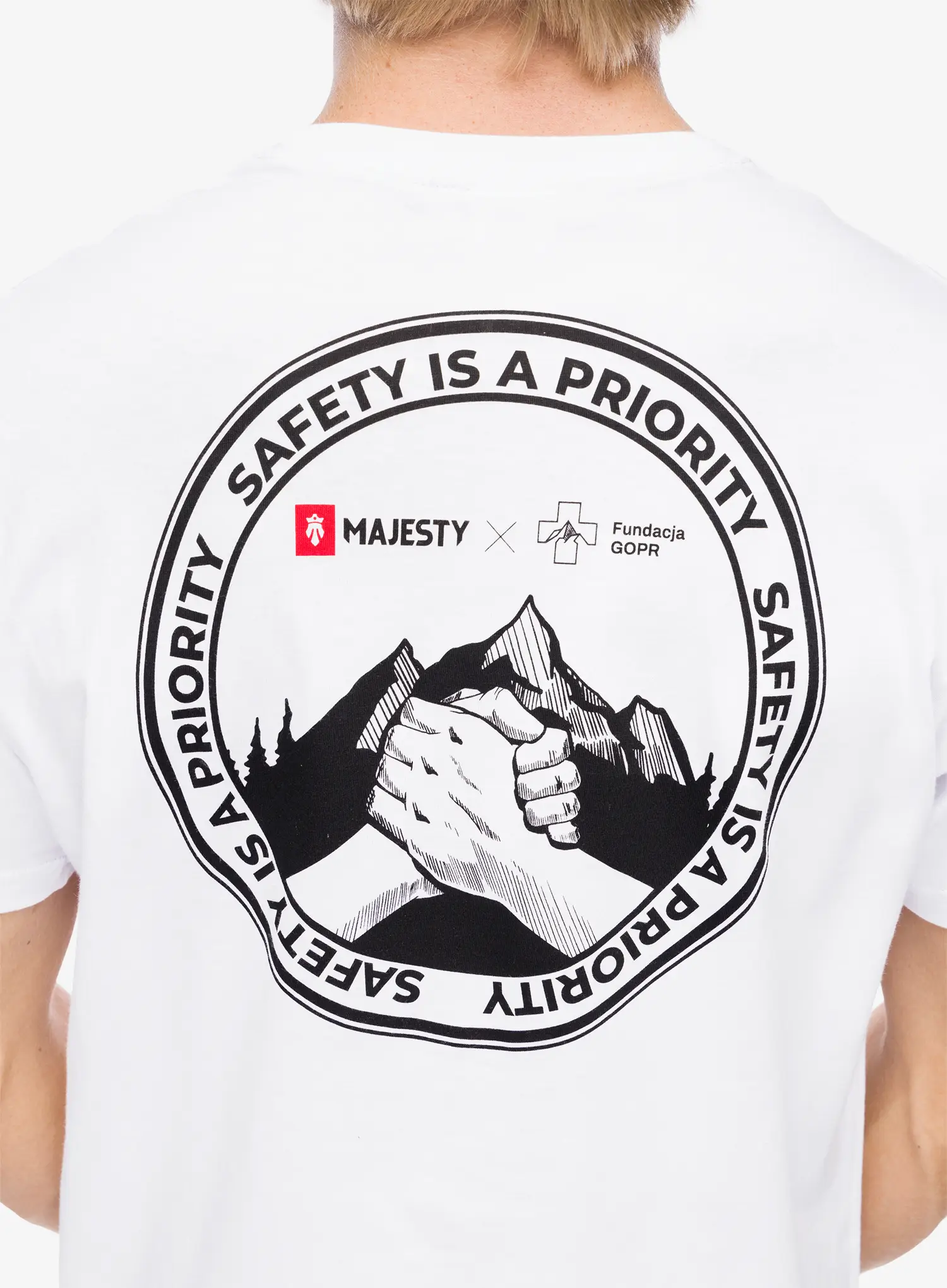 Majica Majesty Fundacja GOPR Help & Protect T-shirt  - white