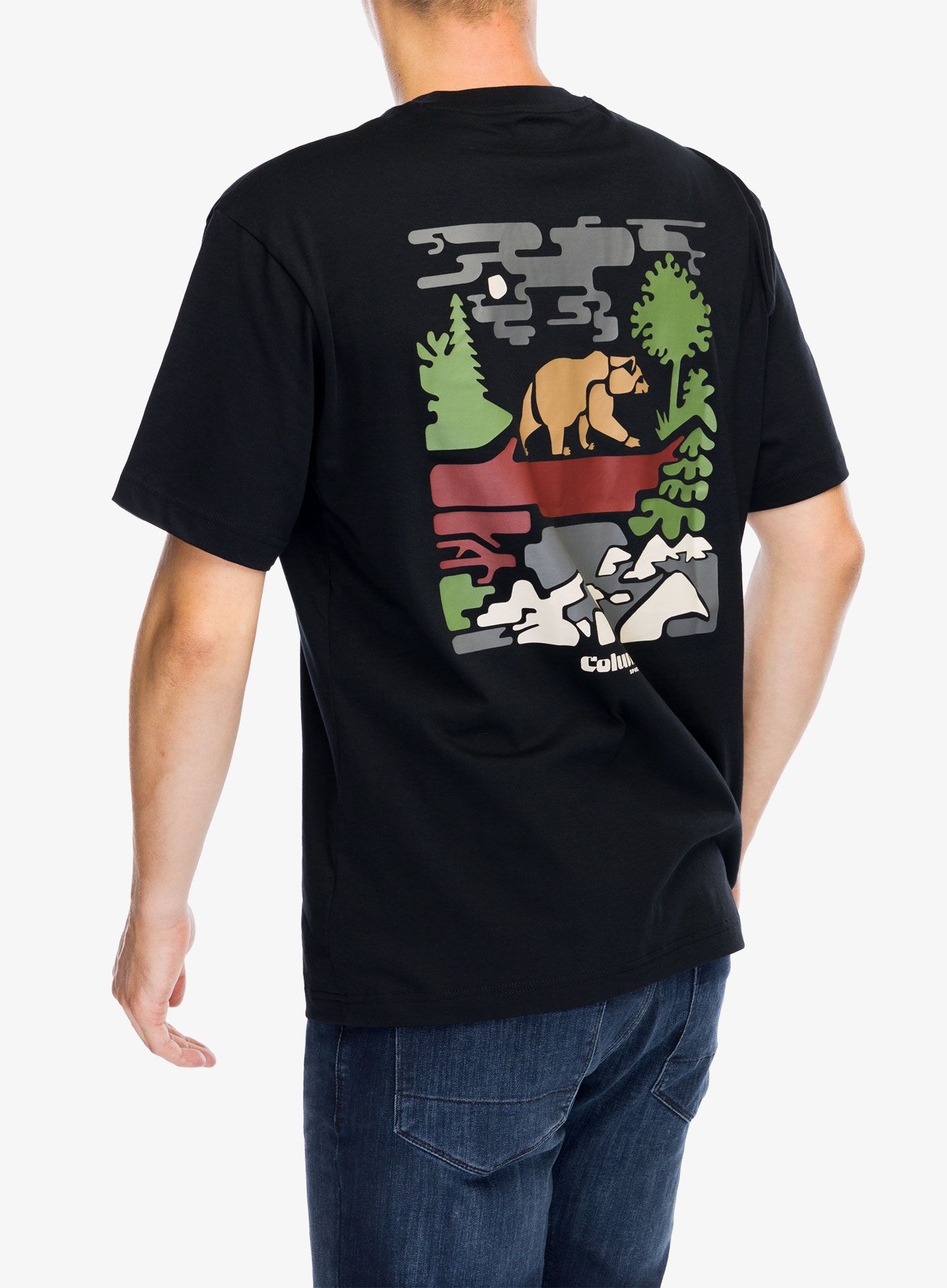 Bombažna majica Columbia Black Butte Graphic Tee - black