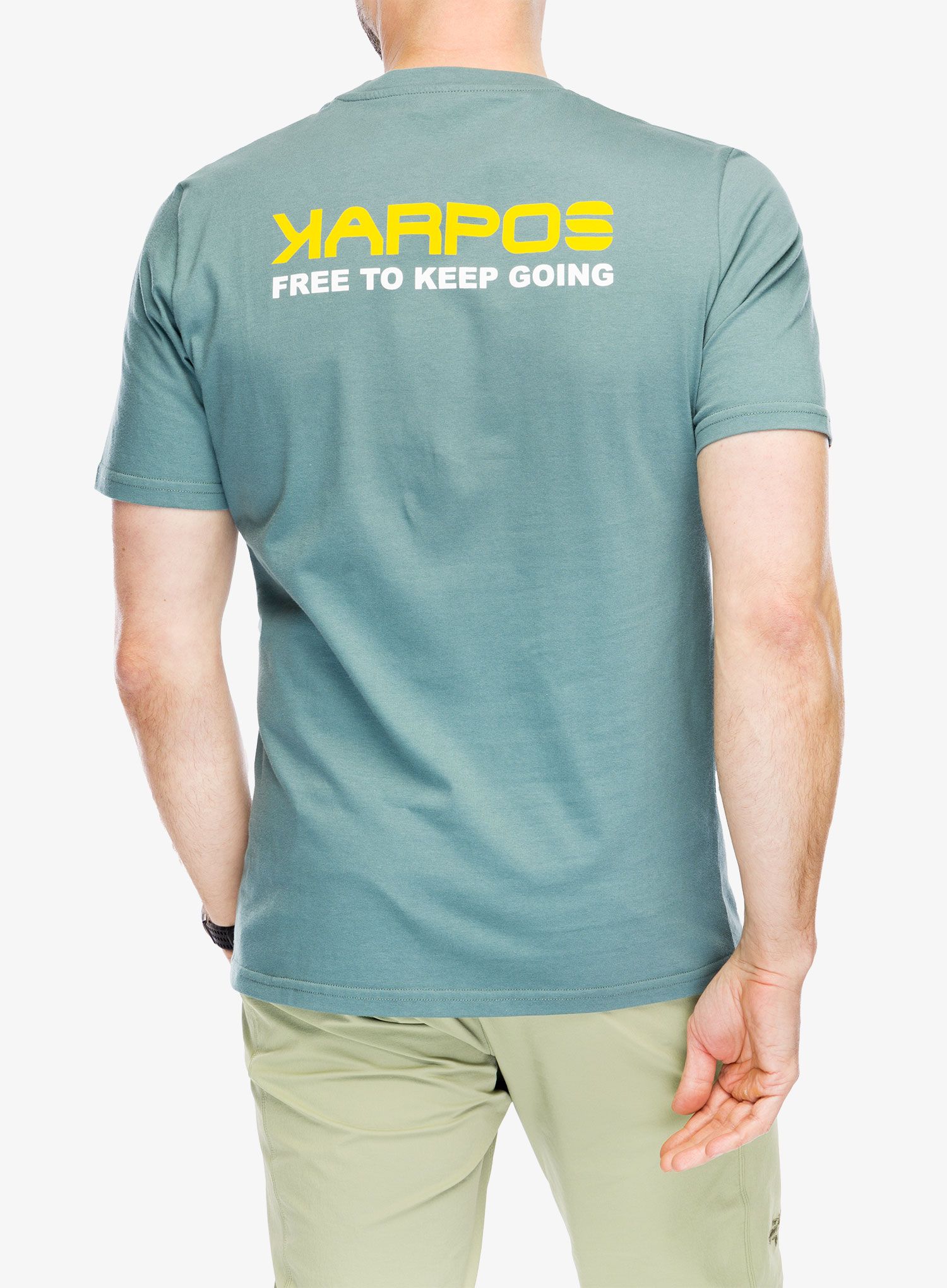 Bombažna majica Karpos Sport&Clean T-Shirt - run/north atlantic