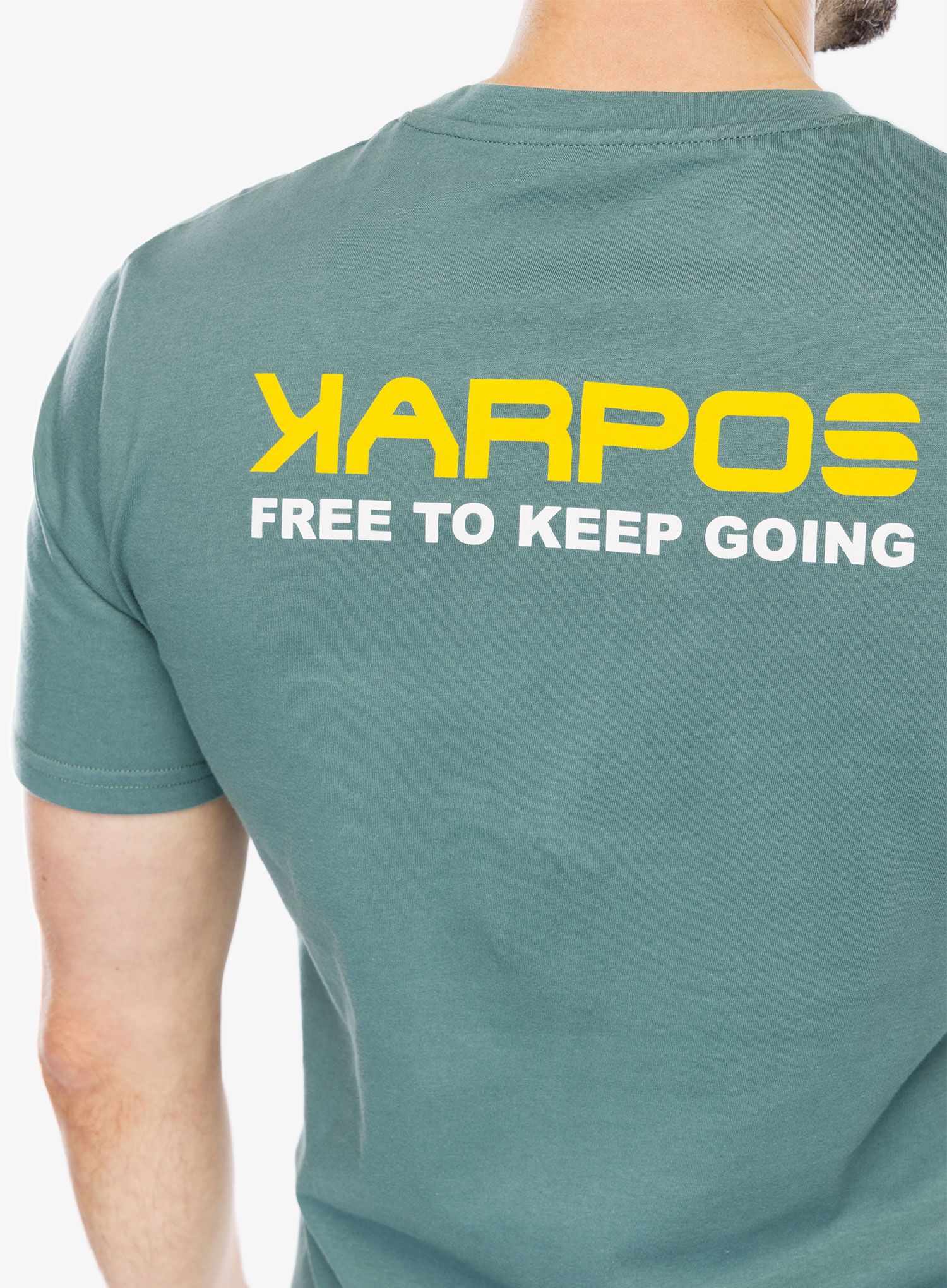 Bombažna majica Karpos Sport&Clean T-Shirt - run/north atlantic