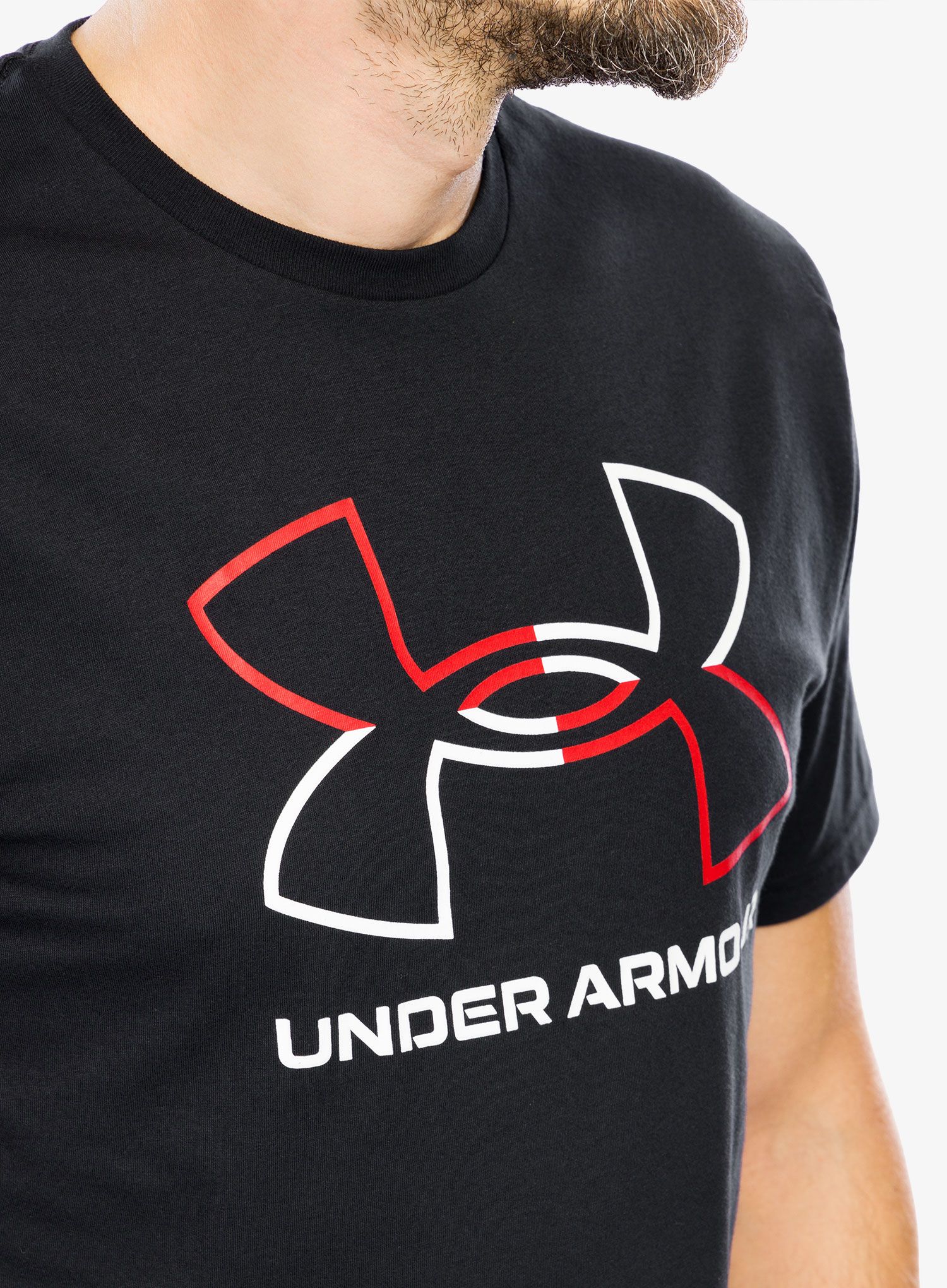 Bombažna majica Under Armour GL Foundation SS - black/red/white
