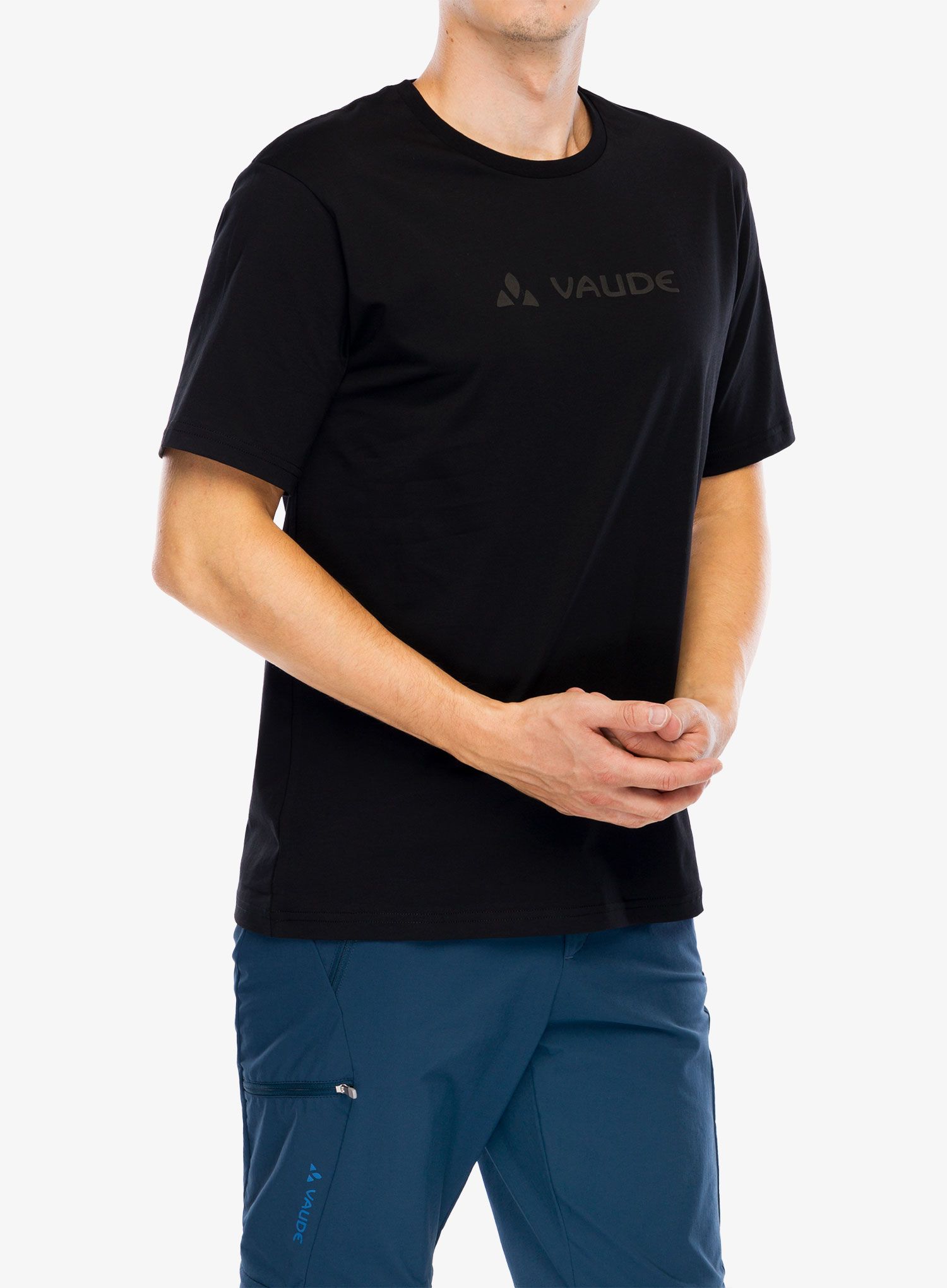 Bombažna majica Vaude Logo T-Shirt II - black