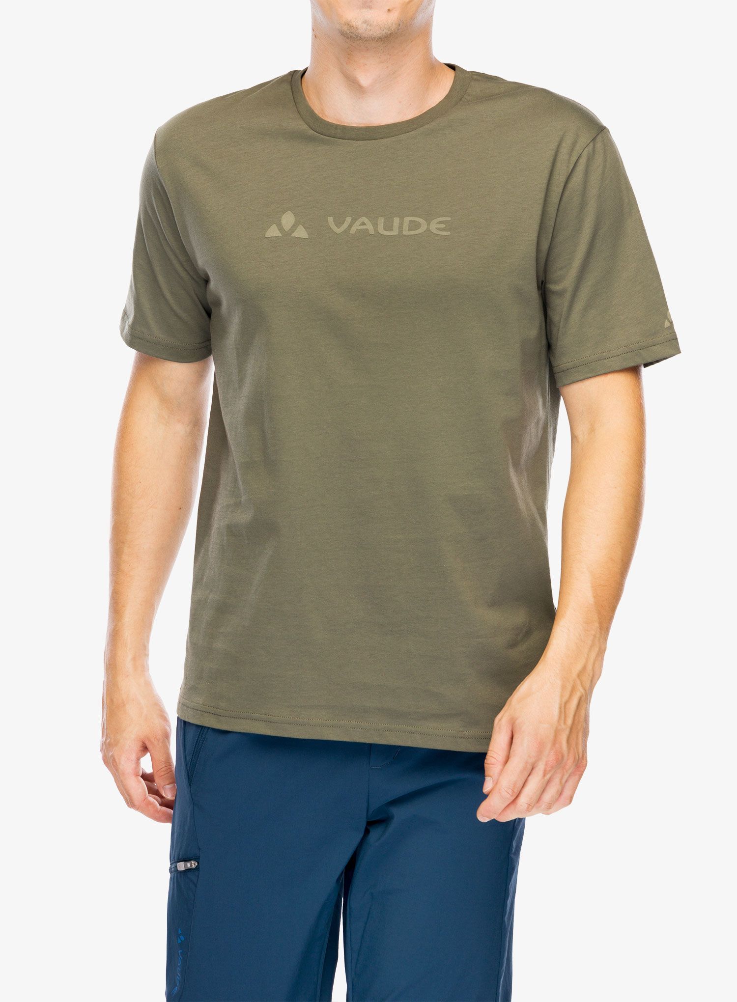 Bombažna majica Vaude Logo T-Shirt II - khaki
