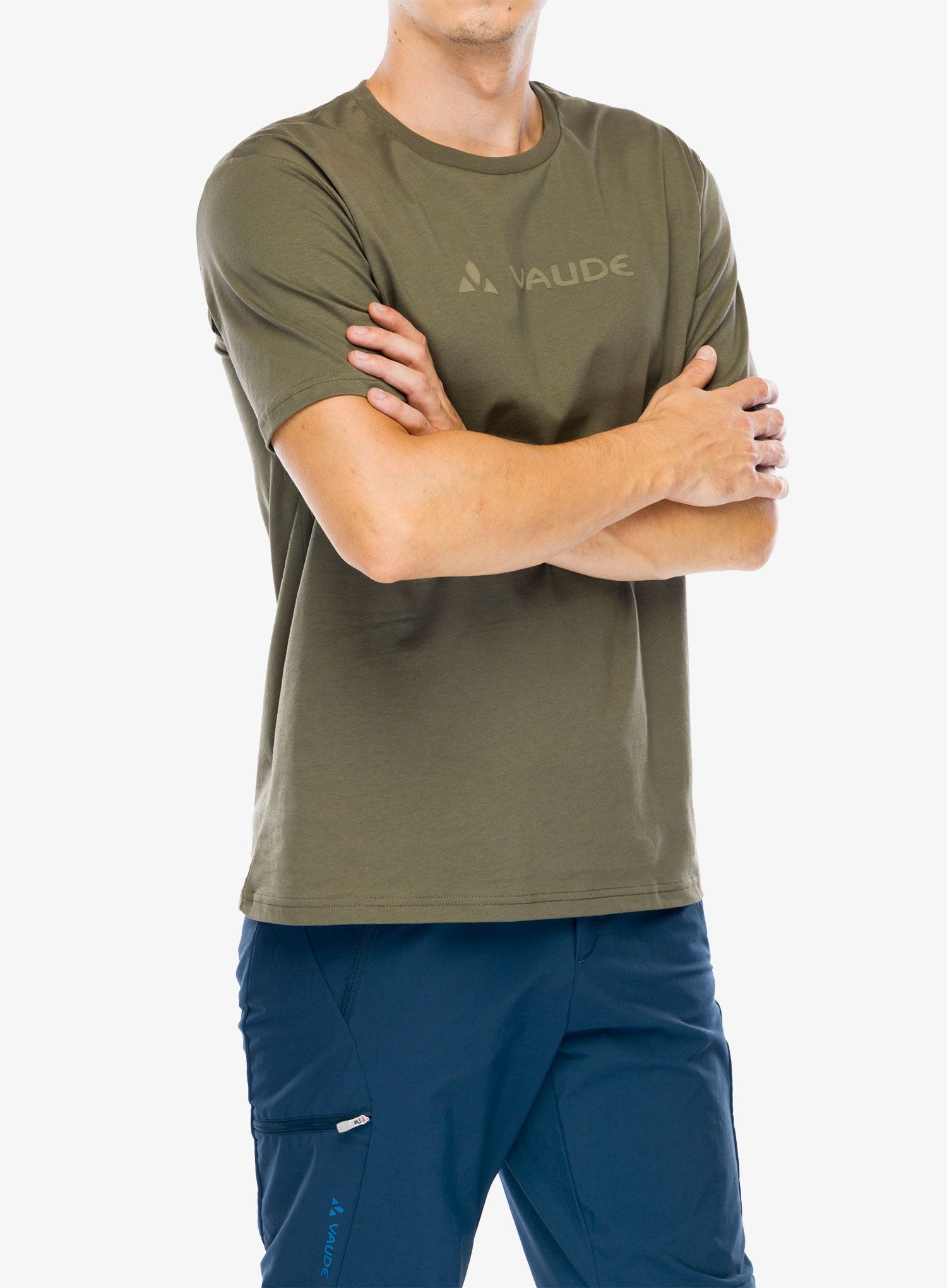 Bombažna majica Vaude Logo T-Shirt II - khaki