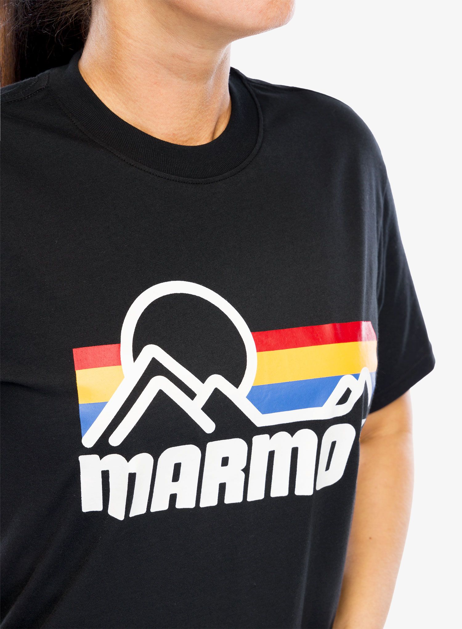 Ženska bombažna majica Marmot Coastal Tee SS - black/multi