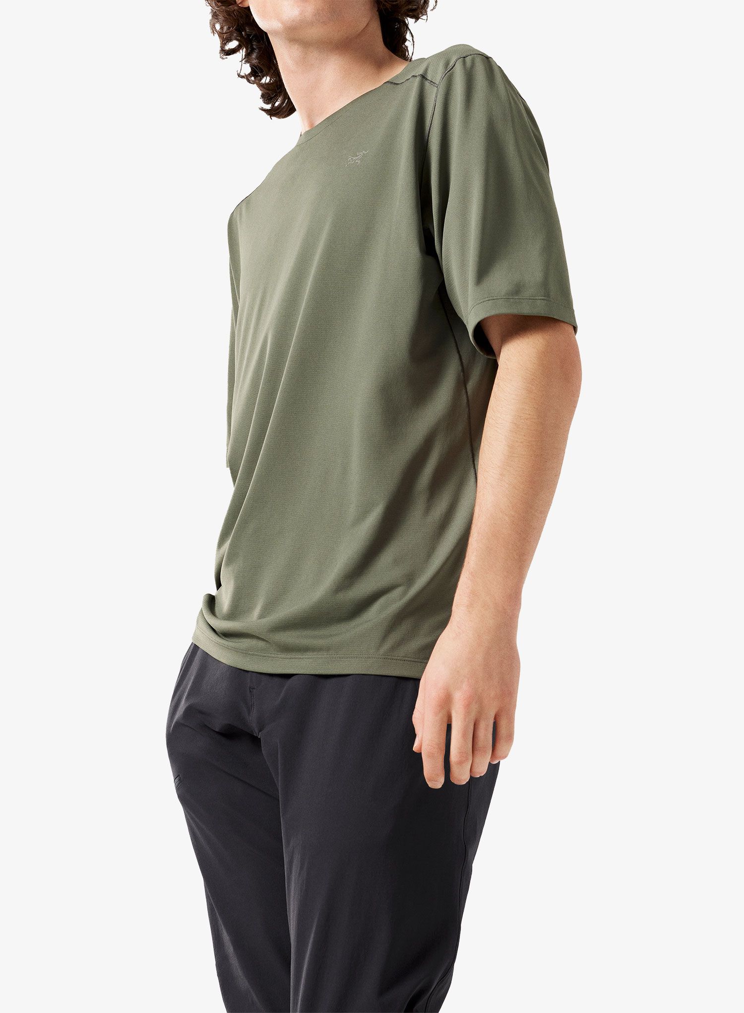 Tekaška majica Arcteryx Cormac Crew Neck Shirt SS - forage heather II