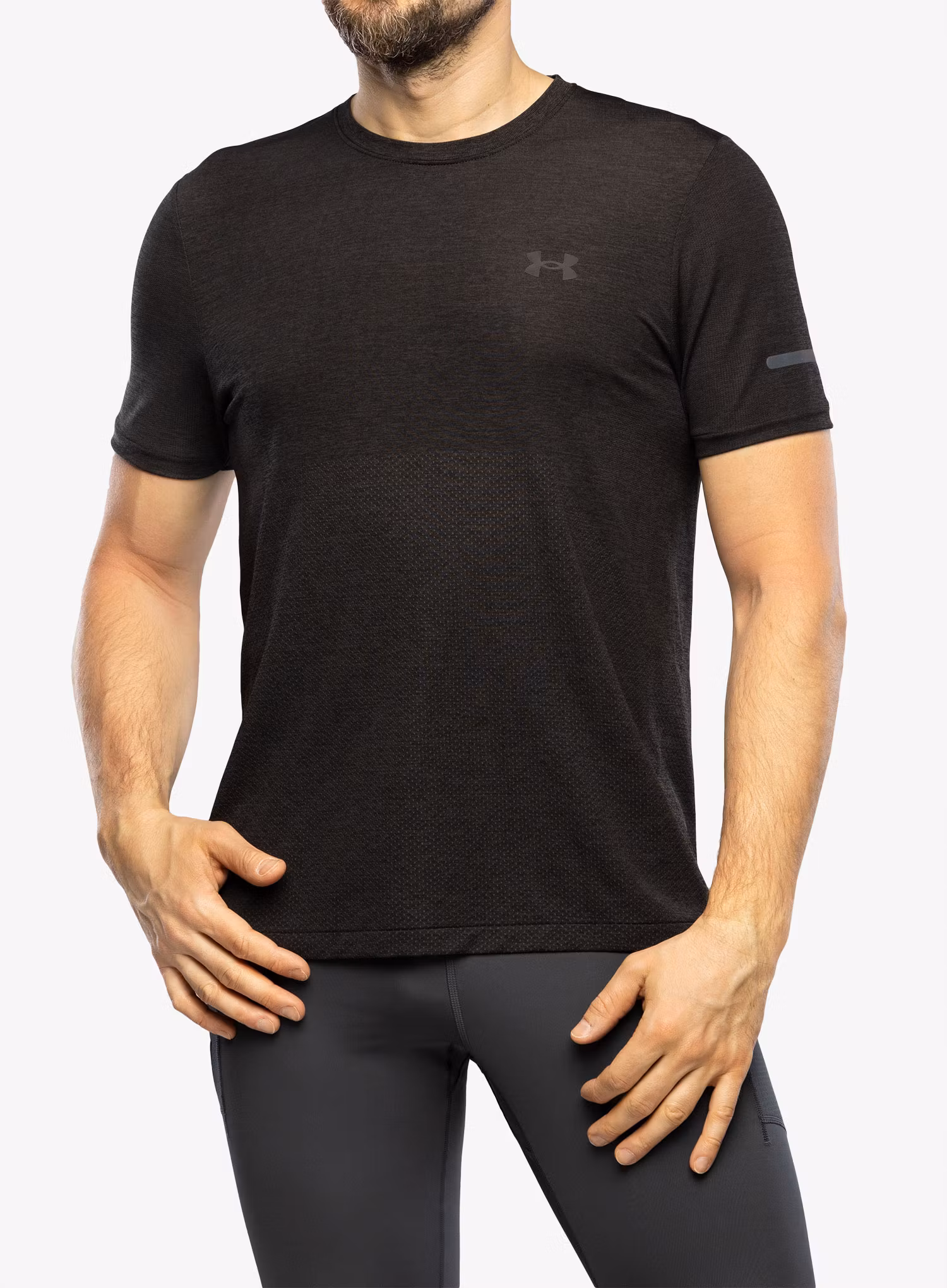 Tekaška majica Under Armour Seamless Stride SS - black/reflective