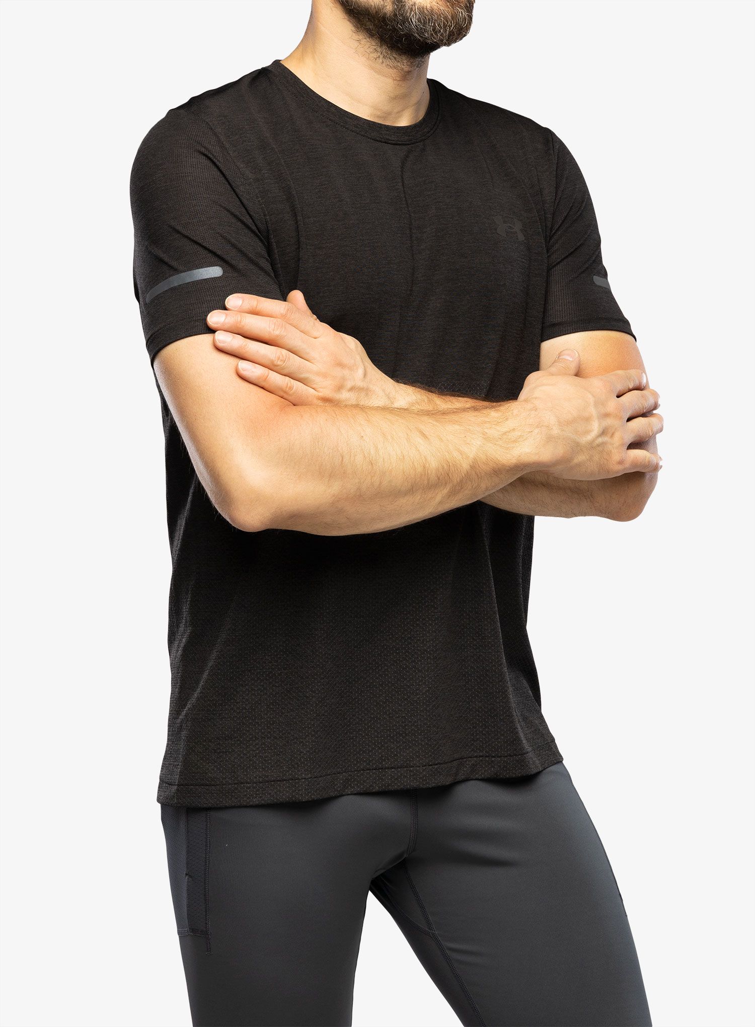Tekaška majica Under Armour Seamless Stride SS - black/reflective