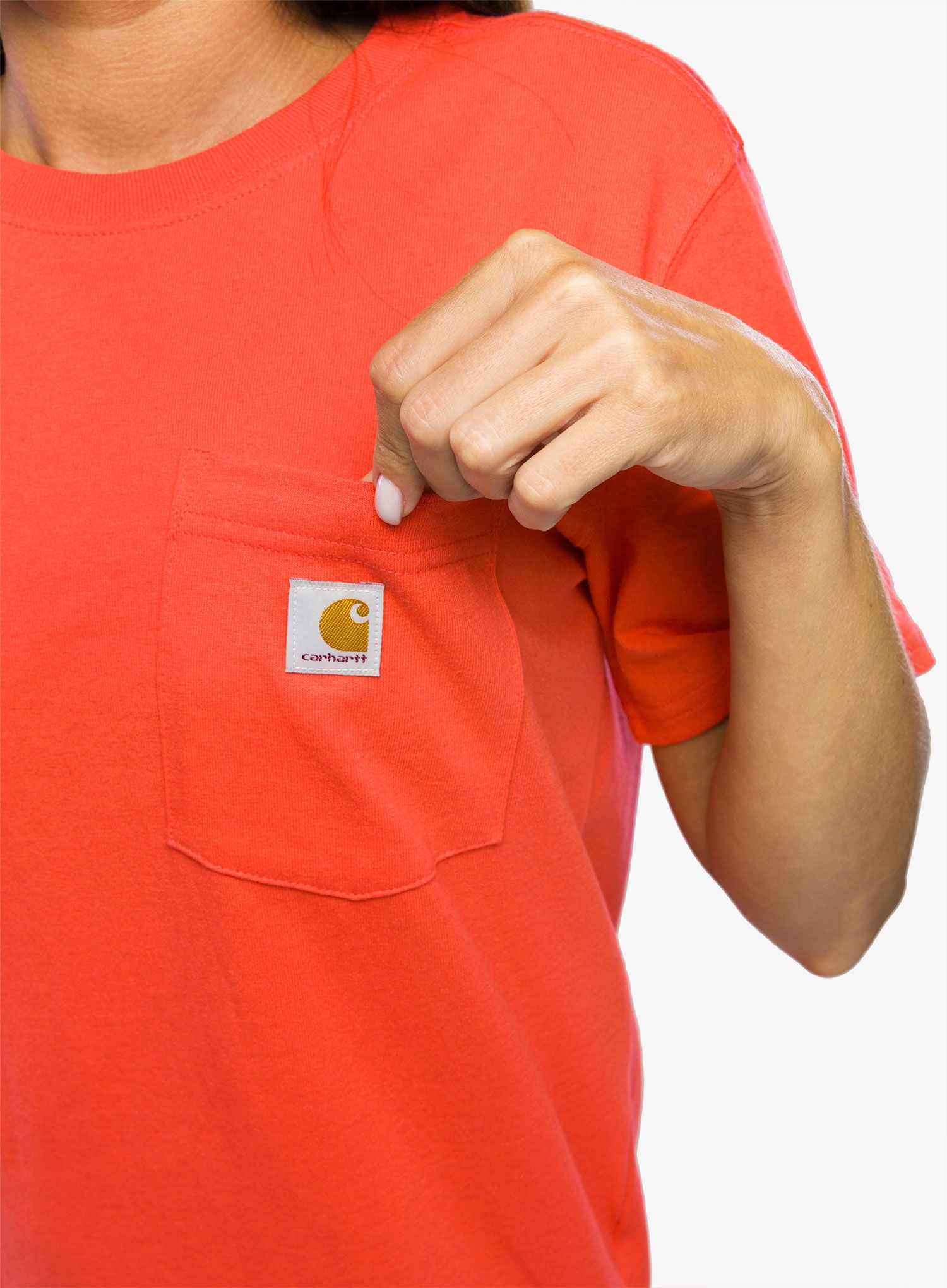 Ženska majica Carhartt Workwear Pocket S/S T-Shirt - bittersweet