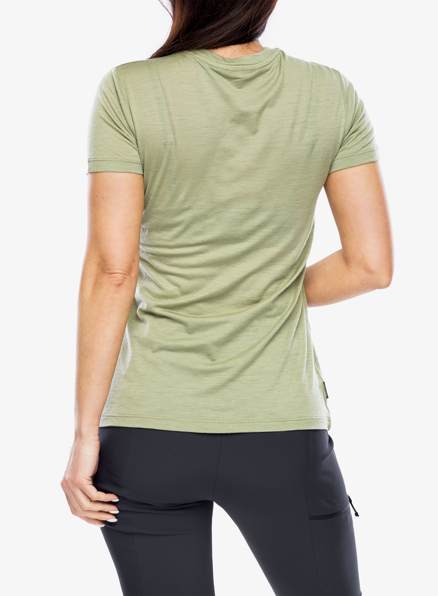 Ženska majica Icebreaker Merino 150 Tech Lite III SS Tee Camping Circle - lichen