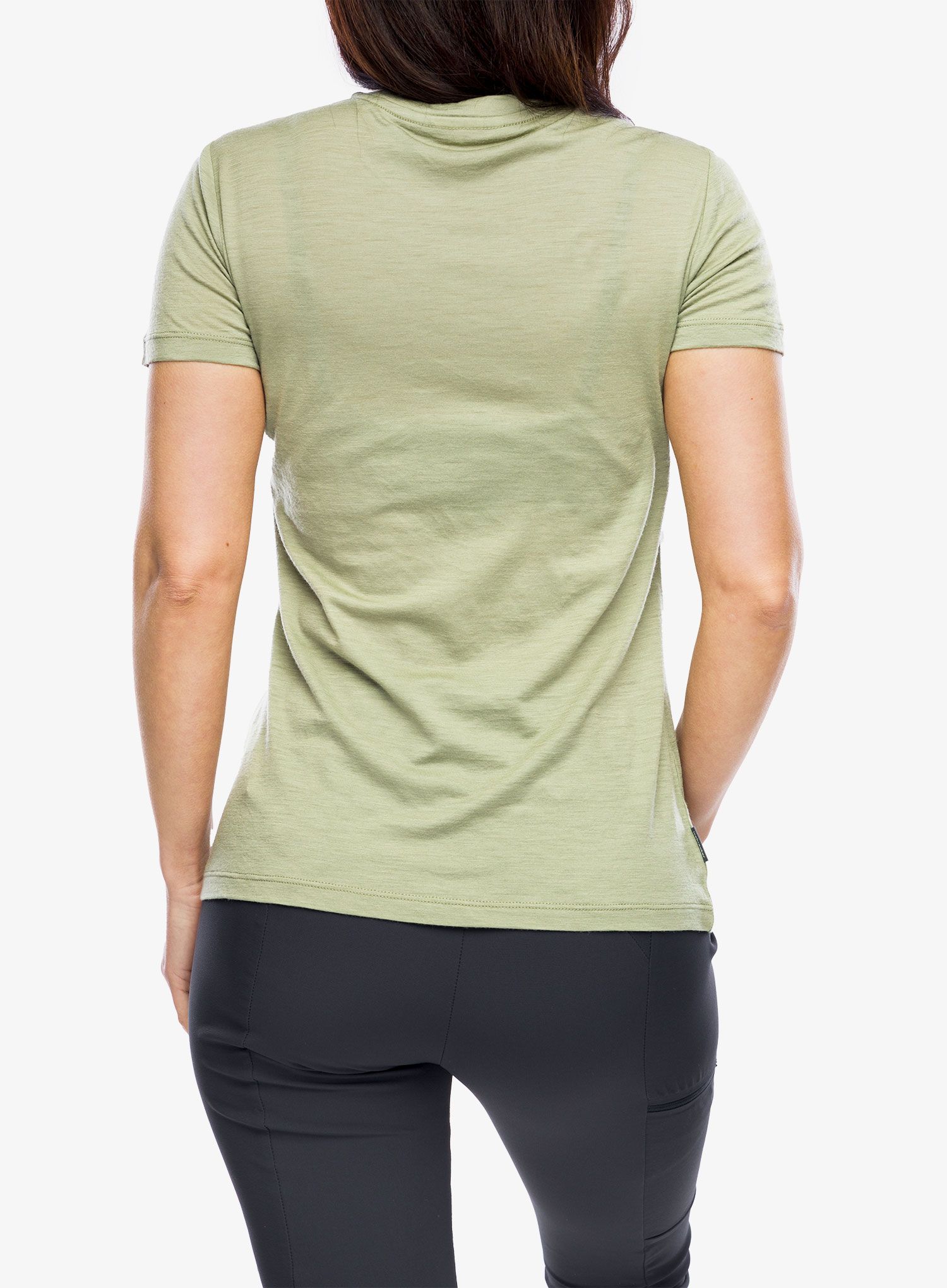 Ženska majica Icebreaker Merino 150 Tech Lite III SS Tee Camping Circle - lichen