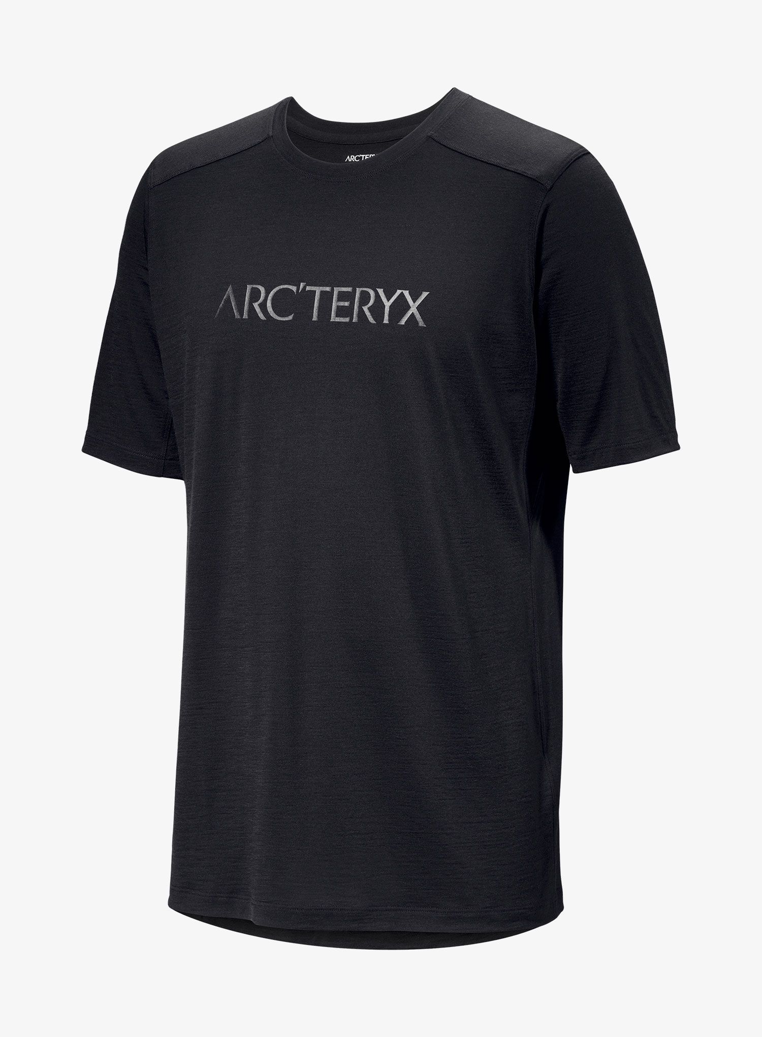 Merino majica Arcteryx Ionia Merino Wool ArcWord Logo SS - black