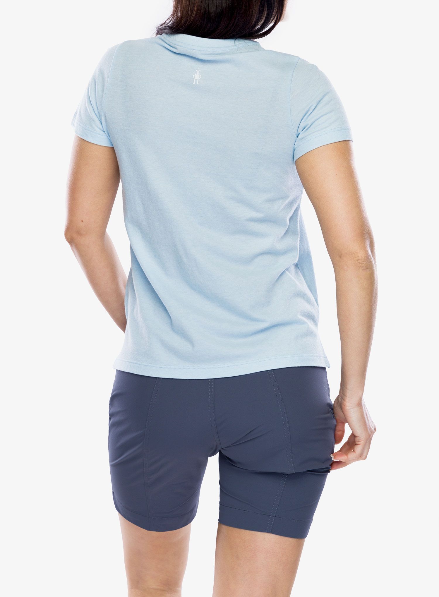 Ženska merino majica Smartwool Go Far Feel Good Graphic Short Sleeve - winter sky heather