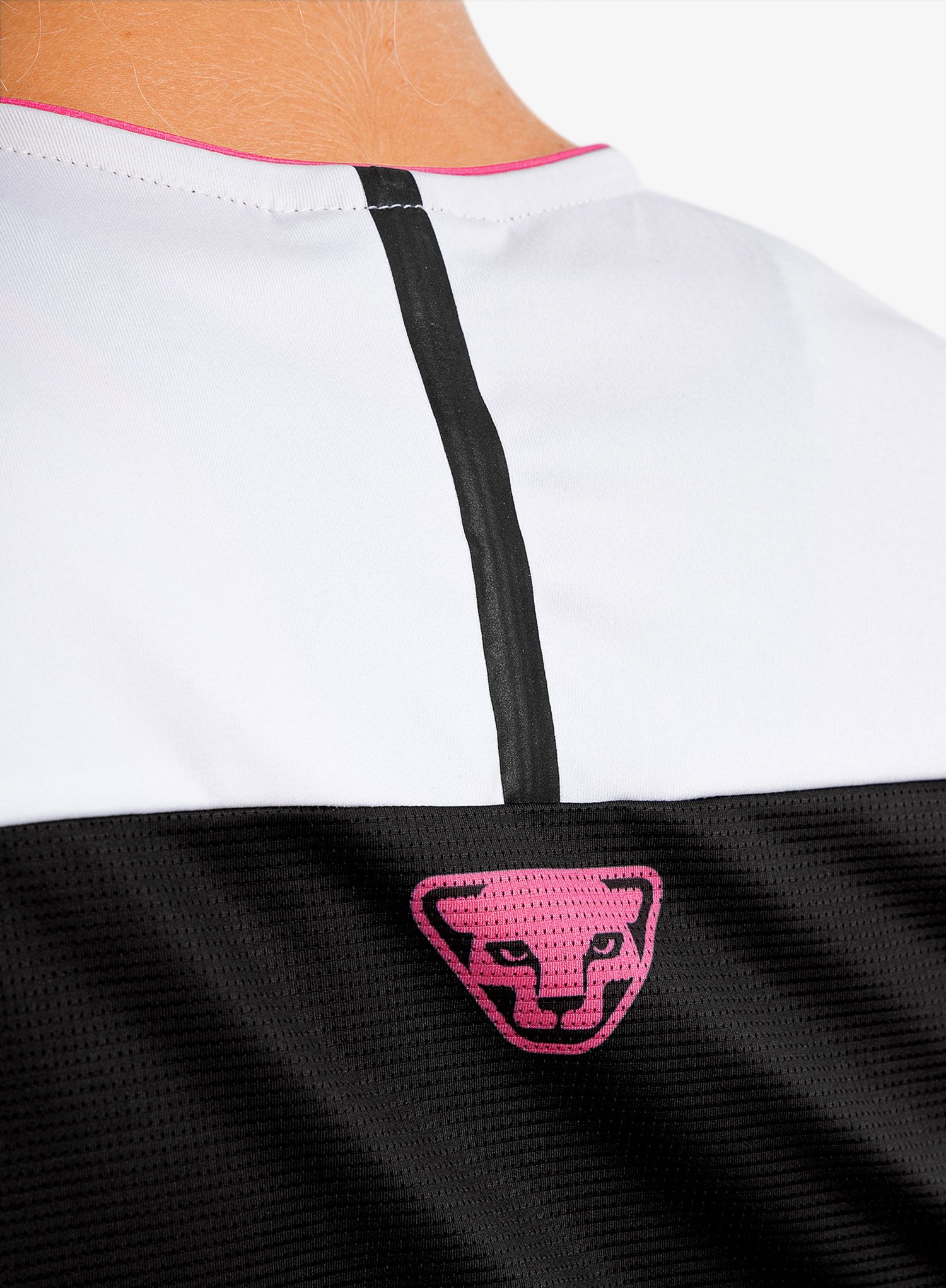 Ženska kolesarska majica Dynafit Ride Light 1/2 Zip S/S Tee - black out/nimbus