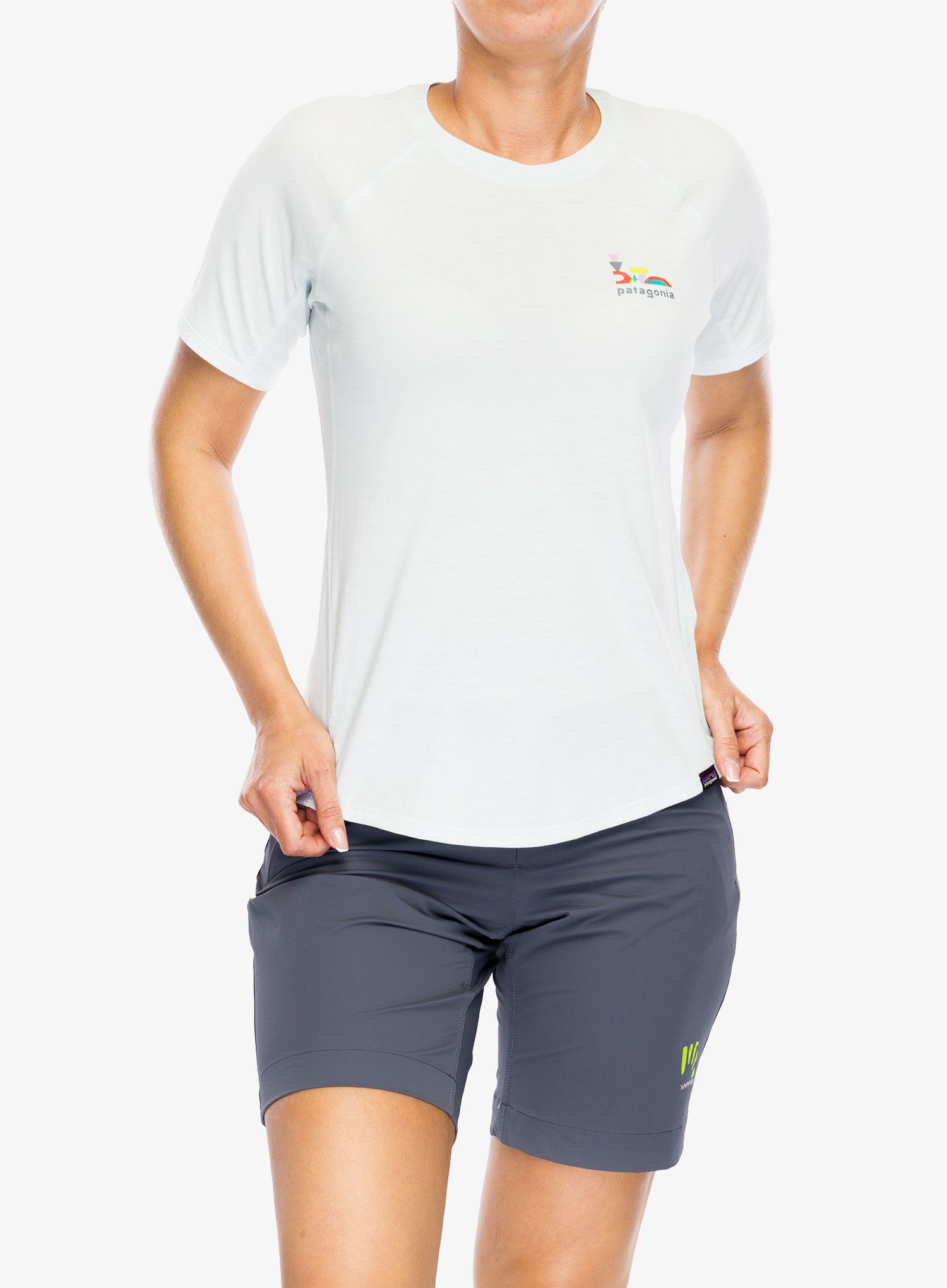 Ženska športna majica Patagonia Cap Cool Trail Graphic Shirt - wispy green