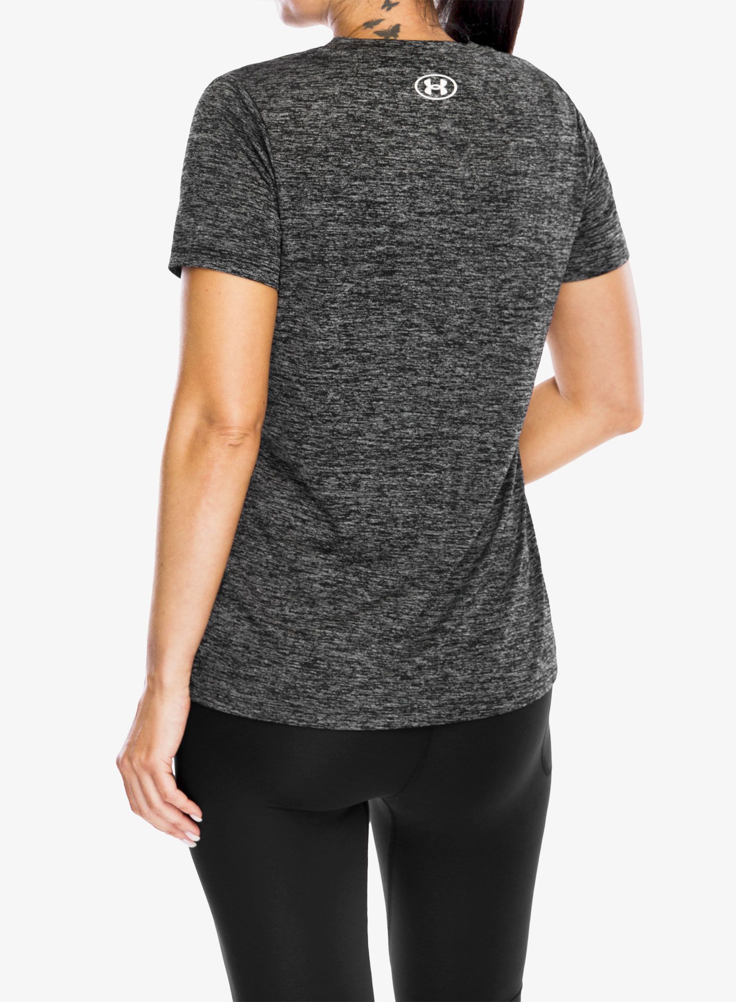 Ženska športna majica Under Armour UA Tech Twist V-Neck Short Sleeve - black/white