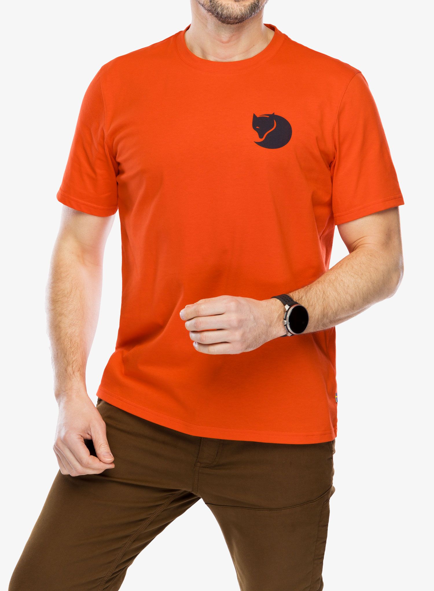 Majica s potiskom Fjallraven Walk With Nature T-shirt - flame orange