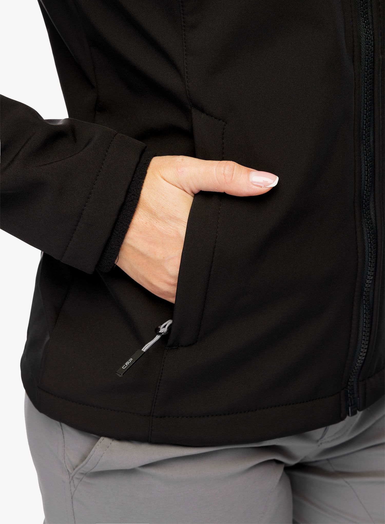 Ženska jakna CMP Wilma Jacket Zip Hood - nero