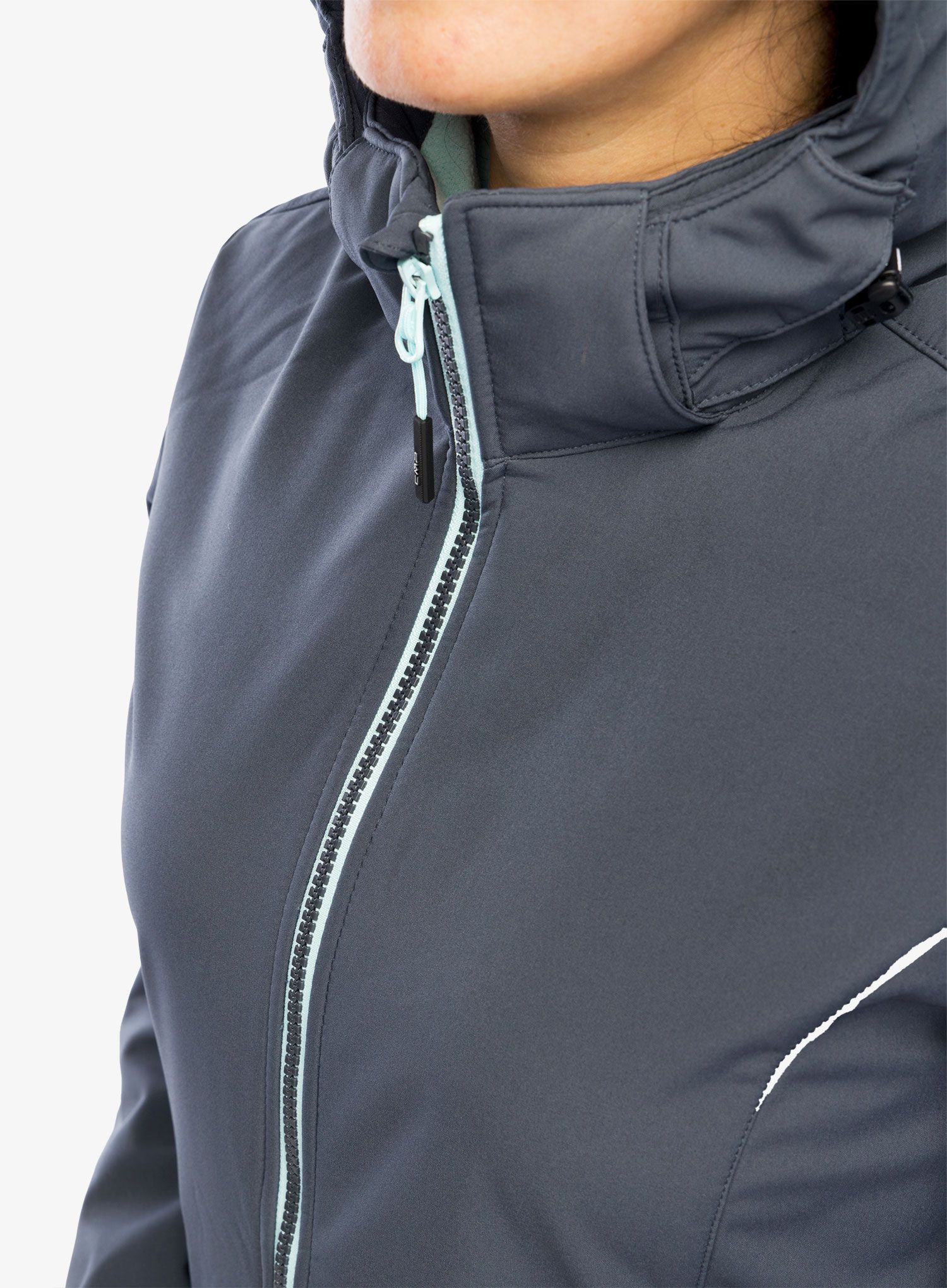 Ženska jakna CMP Wilma Jacket Zip Hood - titanio/acqua
