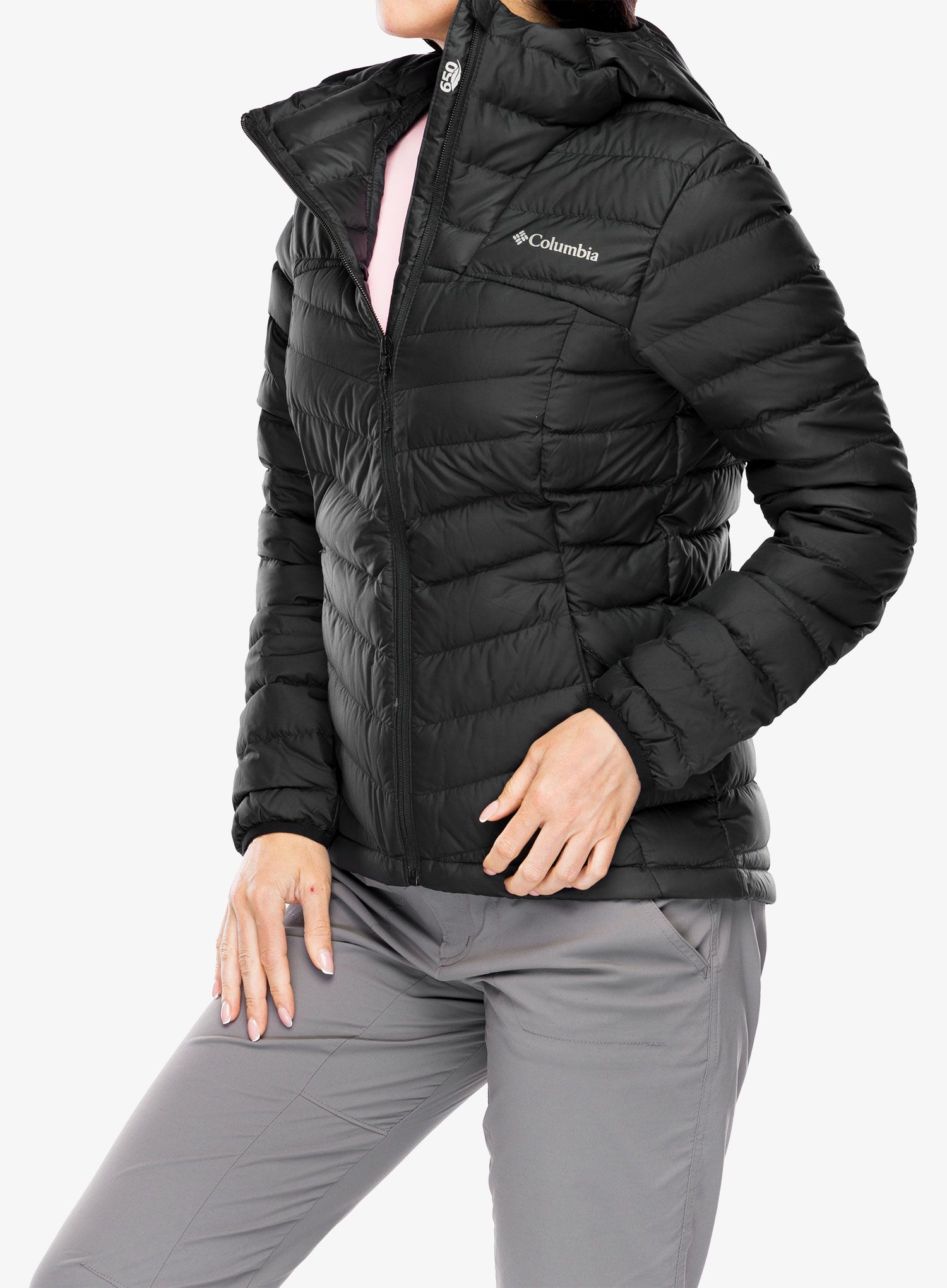Ženska jakna Columbia Westridge Hooded Down Jacket - black