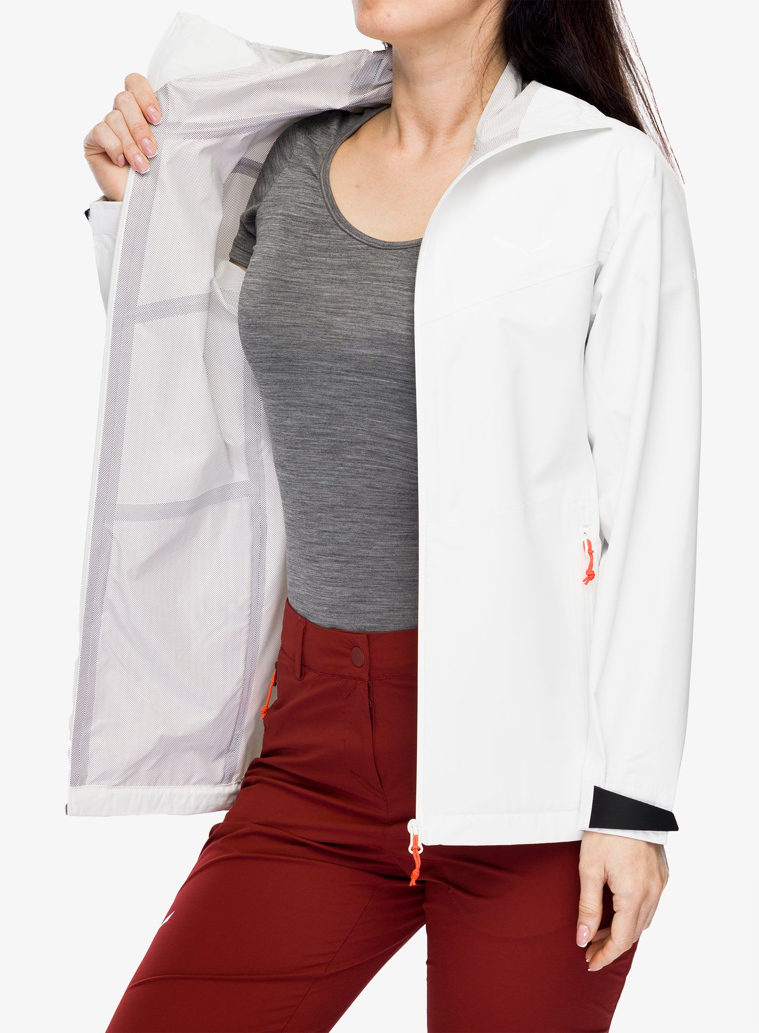 Ženska jakna Salewa Puez Aqua 4 PTX 2.5L Jacket - white