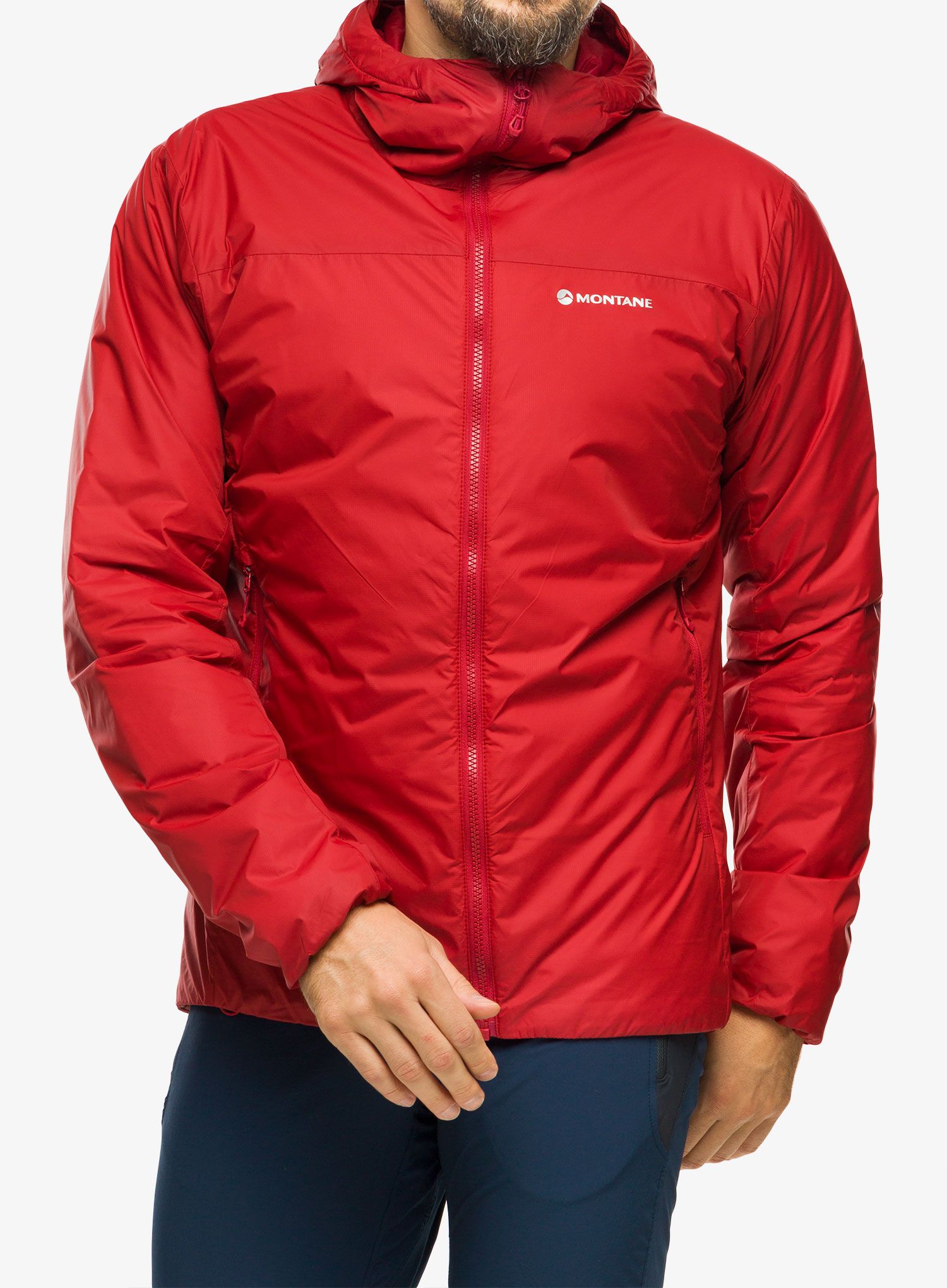 Sintetična jakna Montane Respond Hoodie - acer red