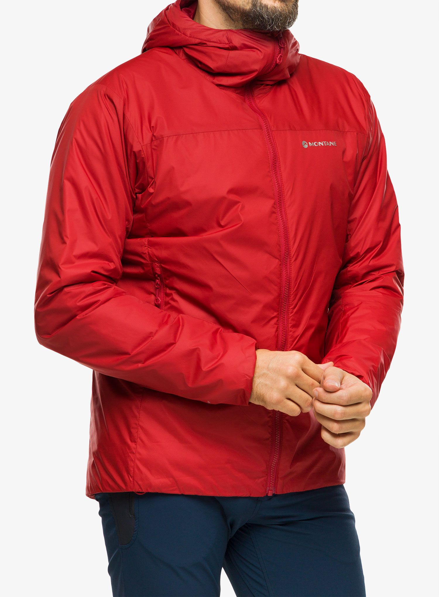Sintetična jakna Montane Respond Hoodie - acer red