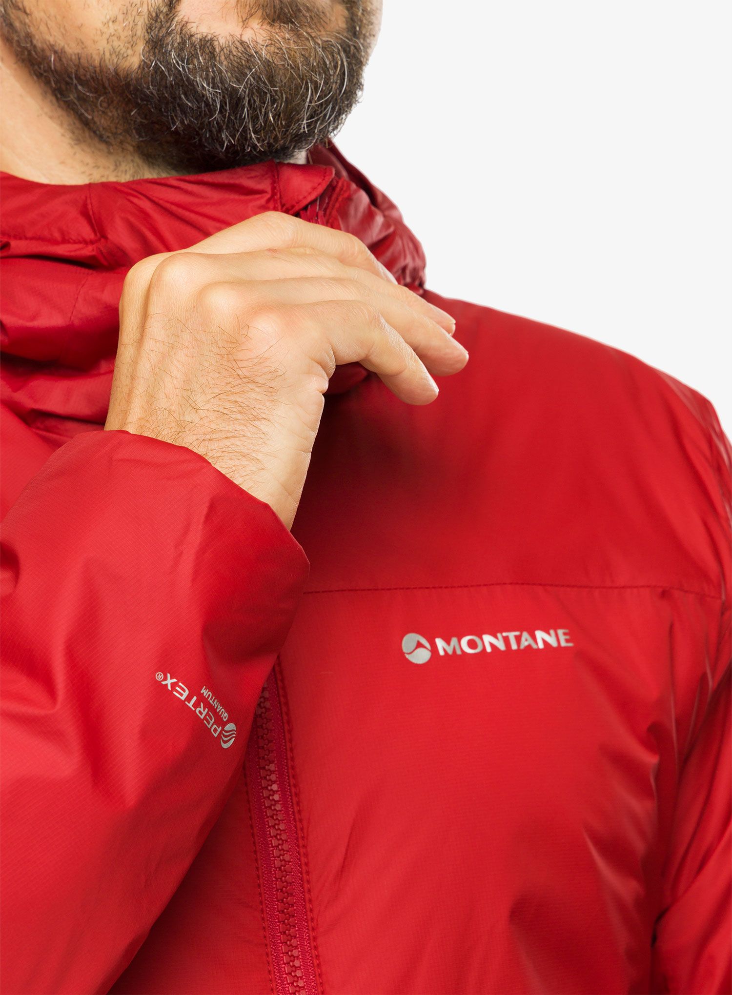 Sintetična jakna Montane Respond Hoodie - acer red