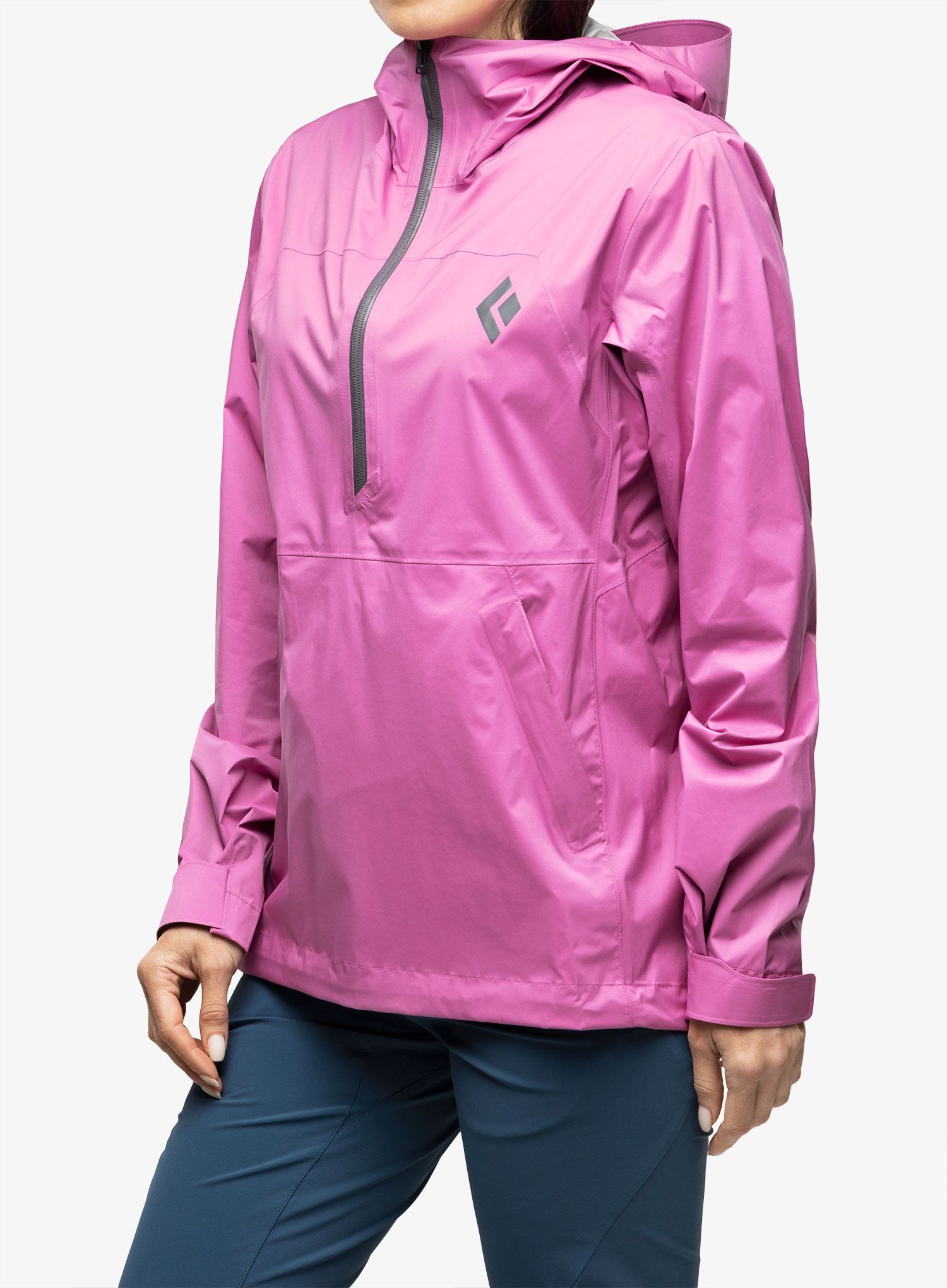 Ženska nepremočljiva jakna Black Diamond Stormline Stretch Anorak - pink