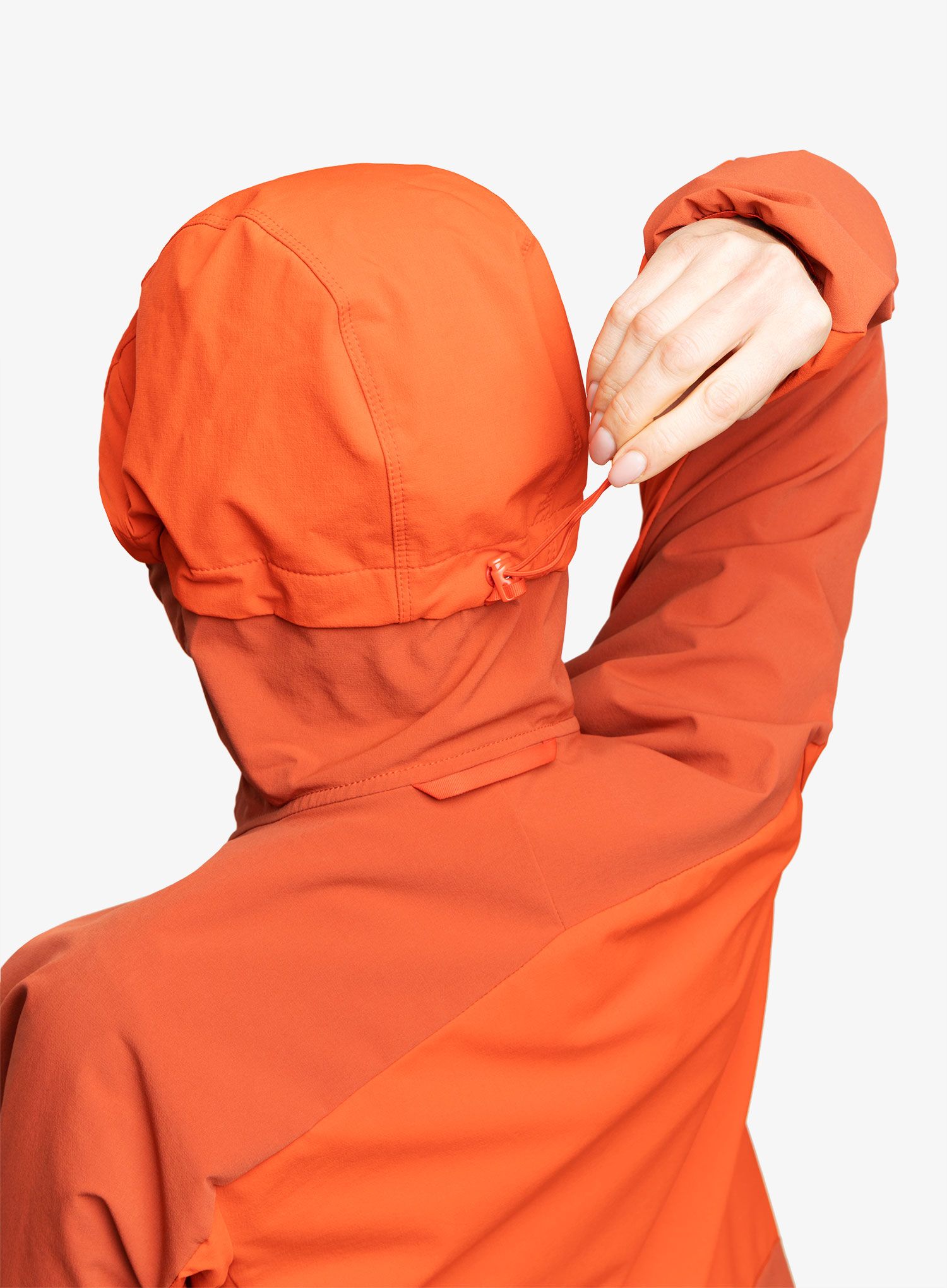 Ženska softshell jakna Haglofs Moran Softshell Hood - zenith red/corrosion