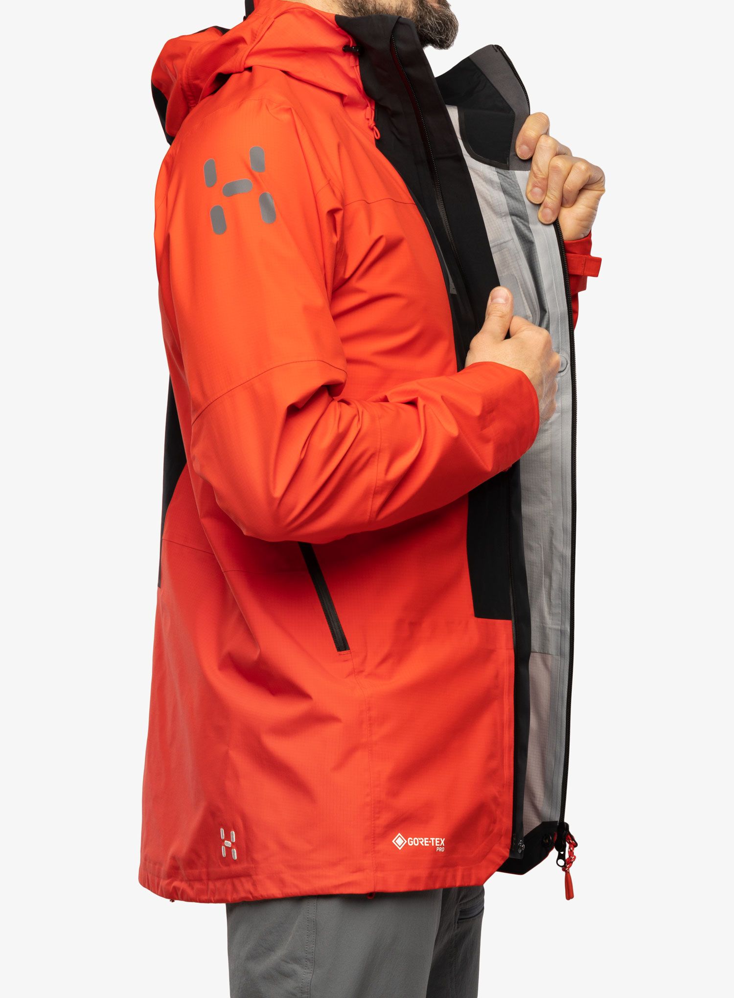Nepremočljiva jakna Haglofs L.I.M ZT Trek GTX Pro Jacket - zenith red/true blk