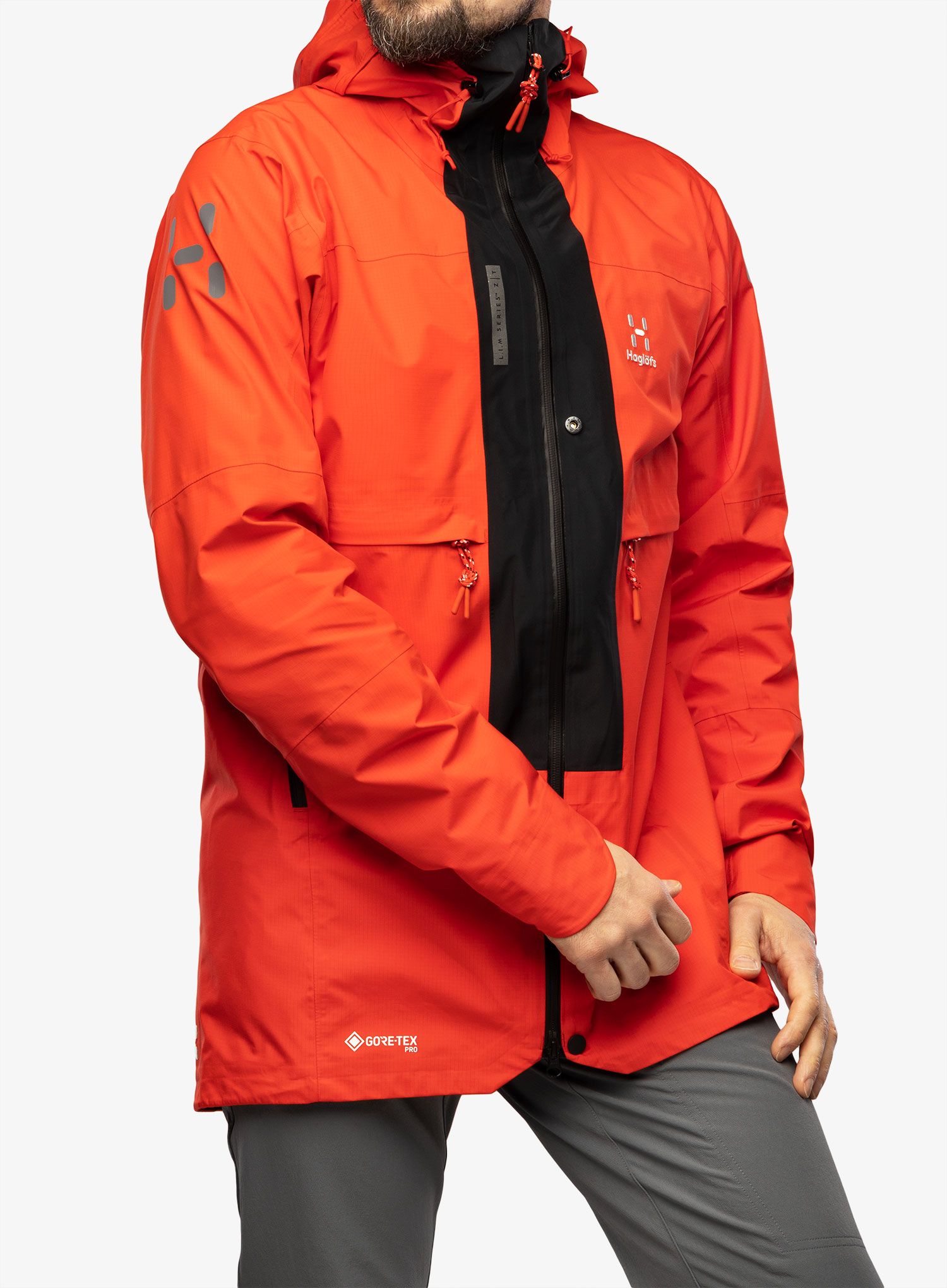 Nepremočljiva jakna Haglofs L.I.M ZT Trek GTX Pro Jacket - zenith red/true blk