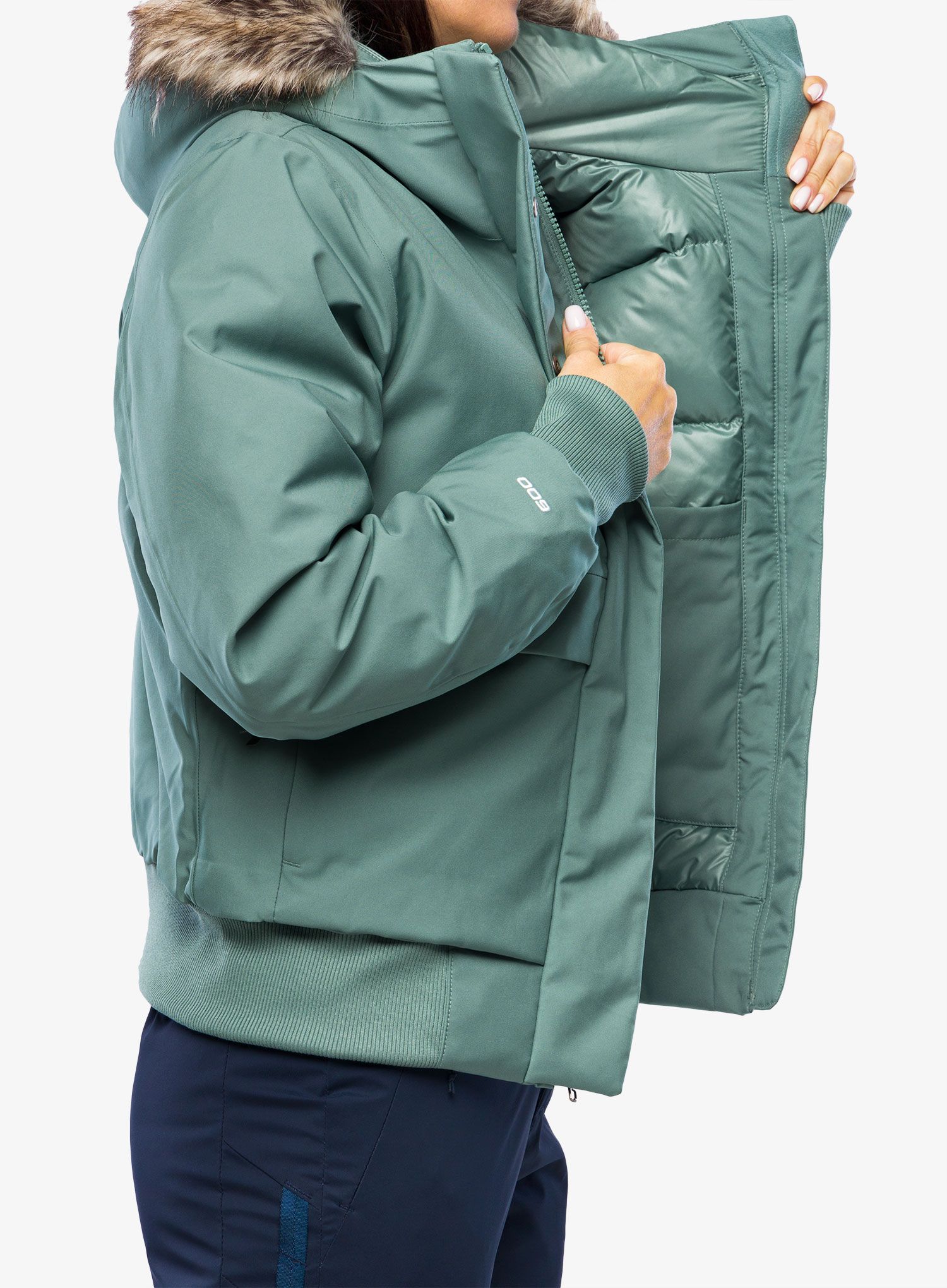Ženska zimska jakna The North Face Arctic Bomber - dark sage